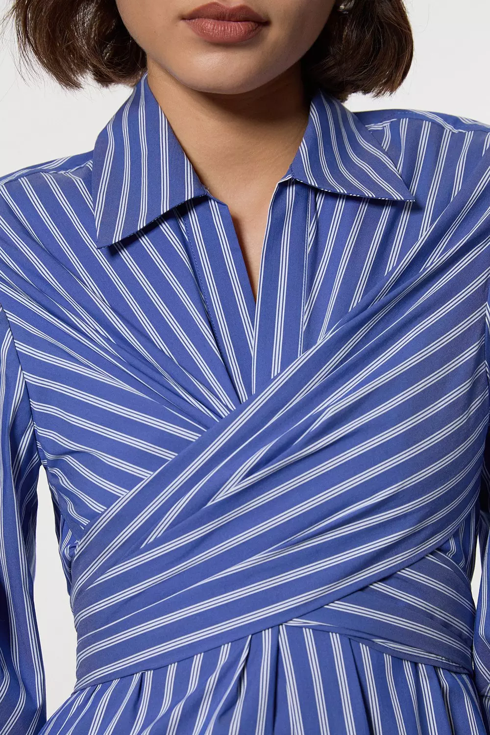 Karen millen striped shirt dress online