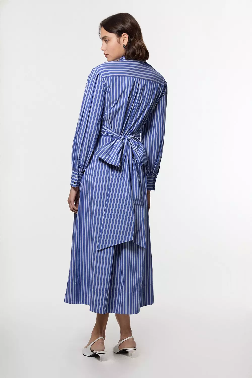 ★韓国人気★I AM MARI★STRIPE SHIRT DRESS Londyn Stripe Maxi Shirt Dress | Zniques Beauty Bar