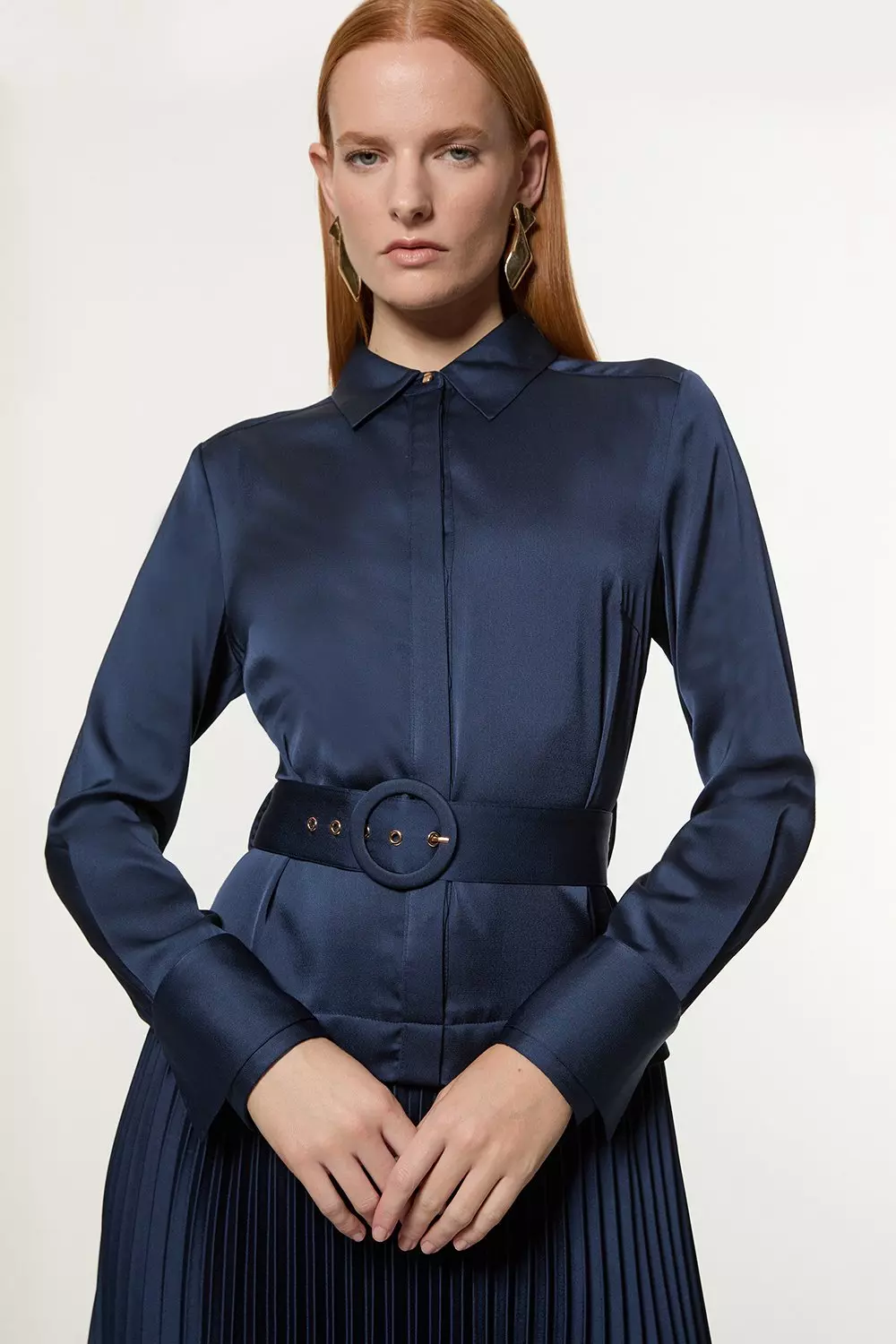 【送料&関税込】CourrA¨ges Shirt Dress In Crepe Ella Denim Full Skirt Shirt Dress – Jasper Conran London