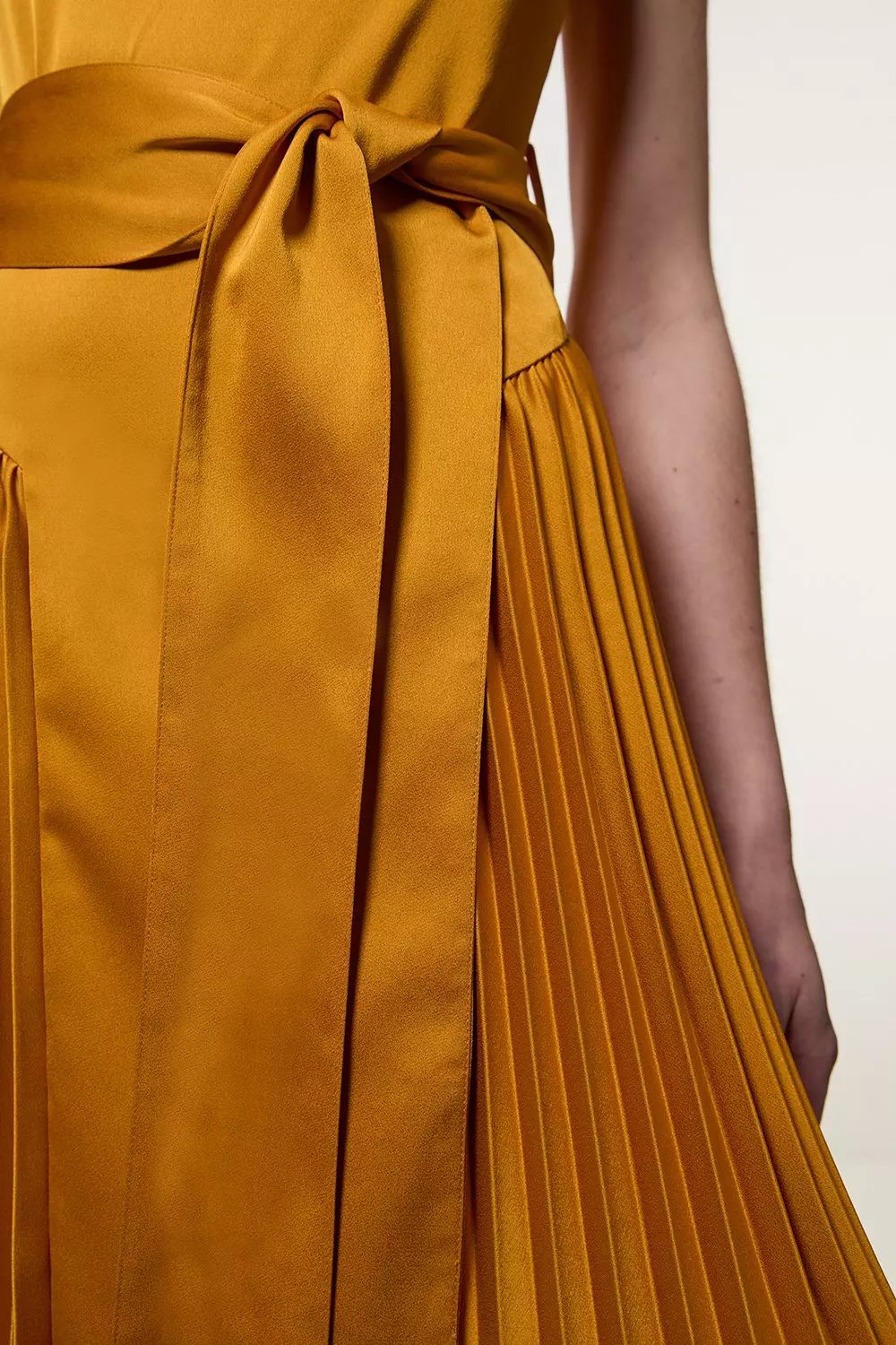 KAREN MILLEN ミディドレス Ａライン フレア リボン ベルト bkk22964_marigold_xl?pdp.template