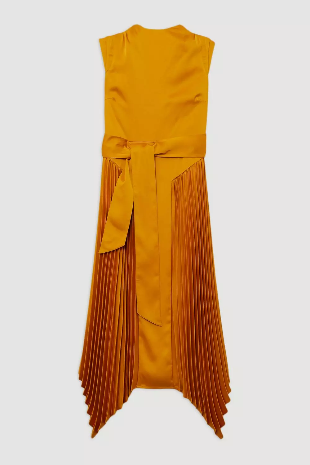 Satin Back Crepe Pleat Woven Midi Dress | Karen Millen