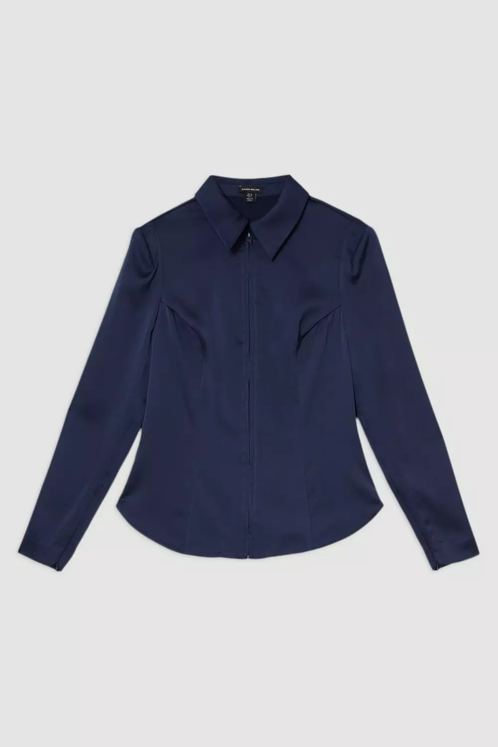 todayful Crape Satin Shirts インディゴ トップス