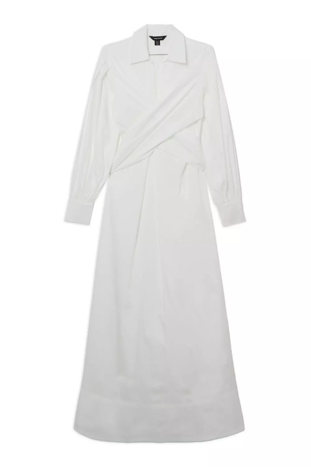 [KIMHEKIM] DOUBLE LAYERED COTTON SHIRT DRESS/追跡付 COTTON_SMOCKED_WAIST_CAP_SLEEV