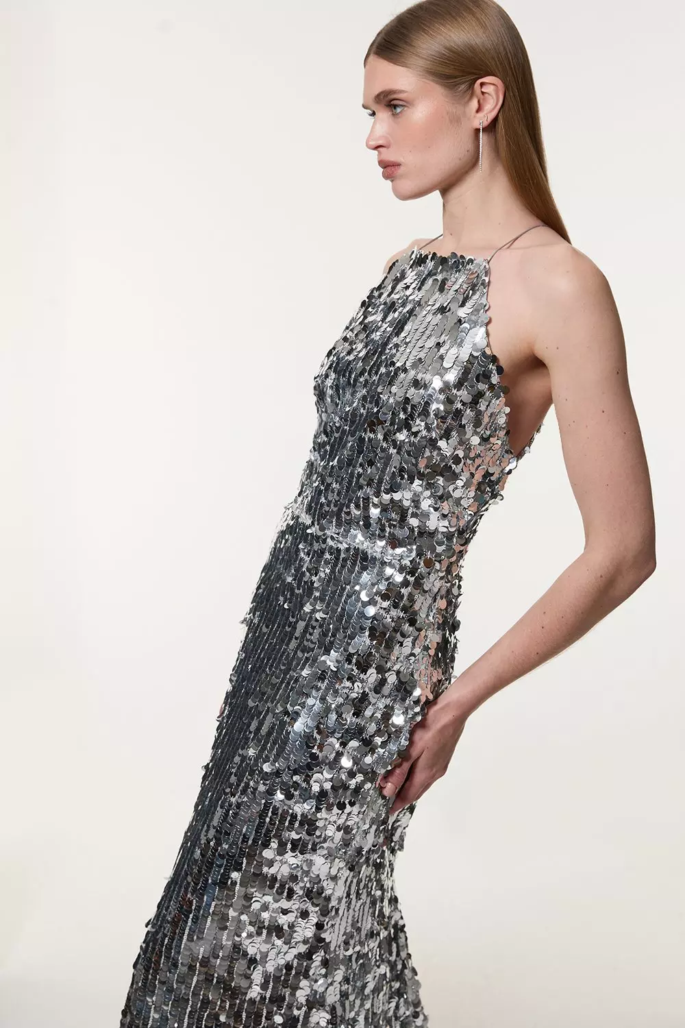 【KAREN MILLEN】バックルディテール☆ニットスリットスカート バックルスリットミディスカート[品番：MKSW0051338]｜dazzlin