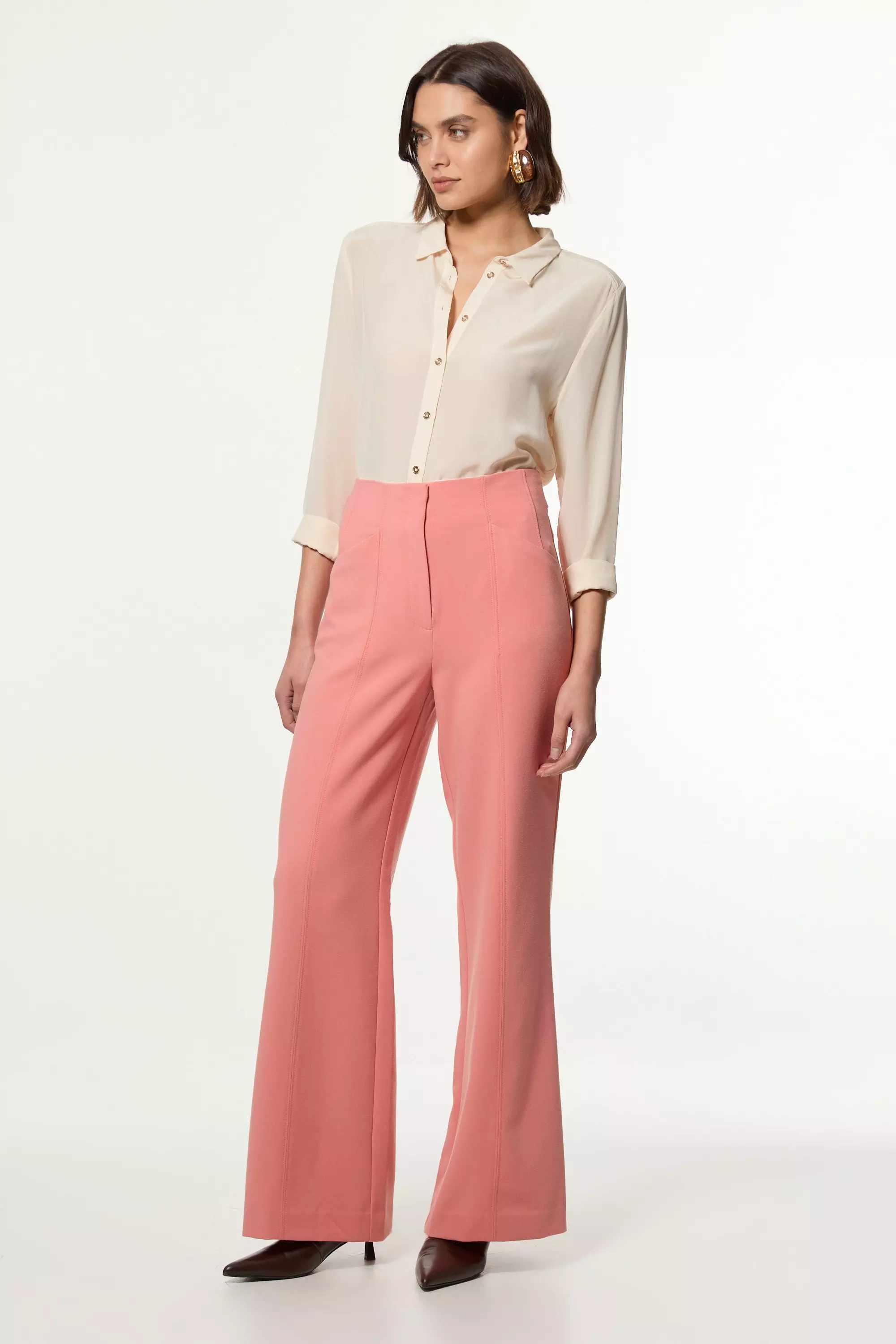 Compact Stretch Tailored Seam Detail Suit | Karen Millen