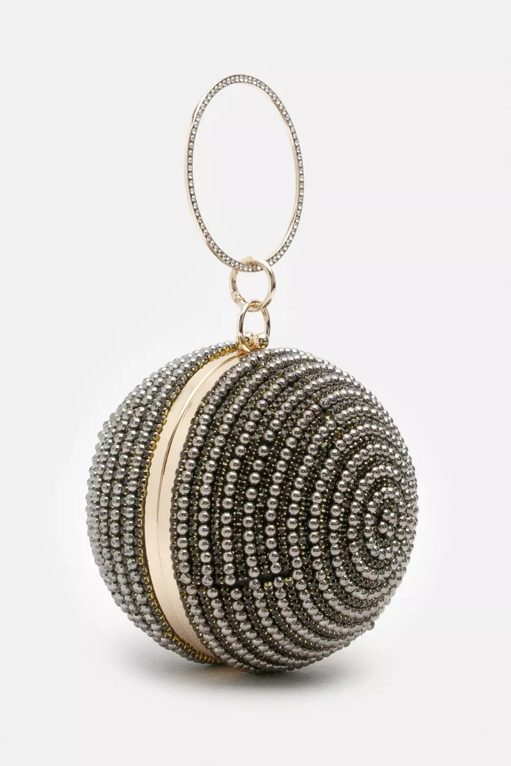 Pearl Embellished Ball Shaped Clutch Bag Karen Millen