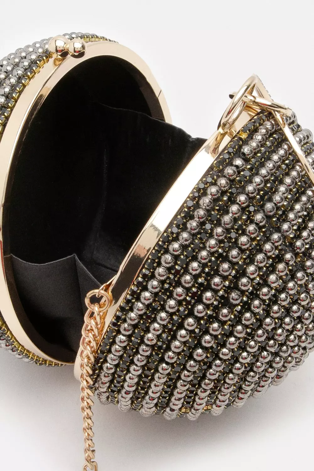 Pearl Embellished Ball Shaped Clutch Bag Karen Millen