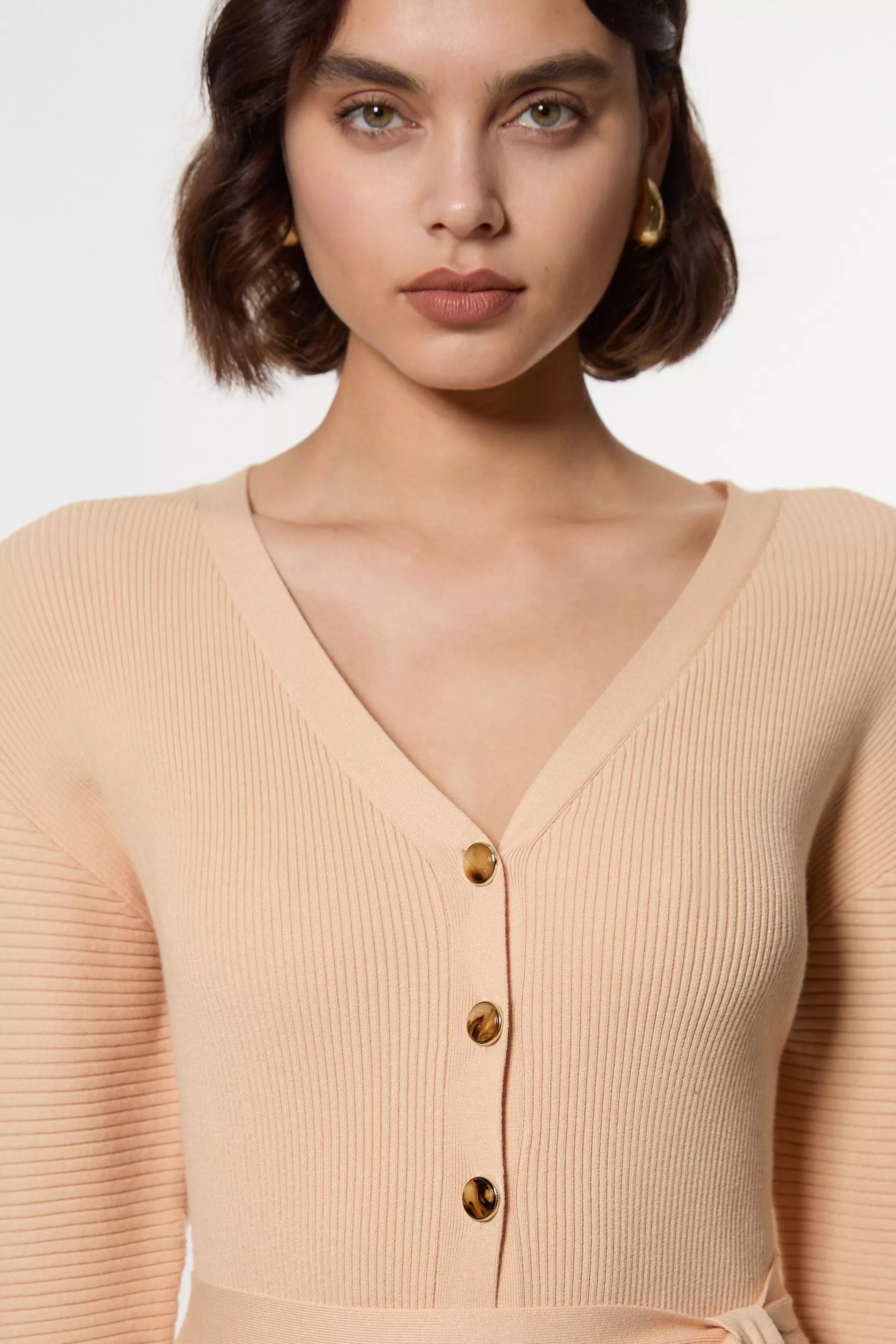 Structured Rib Knitted Cardi | Karen Millen