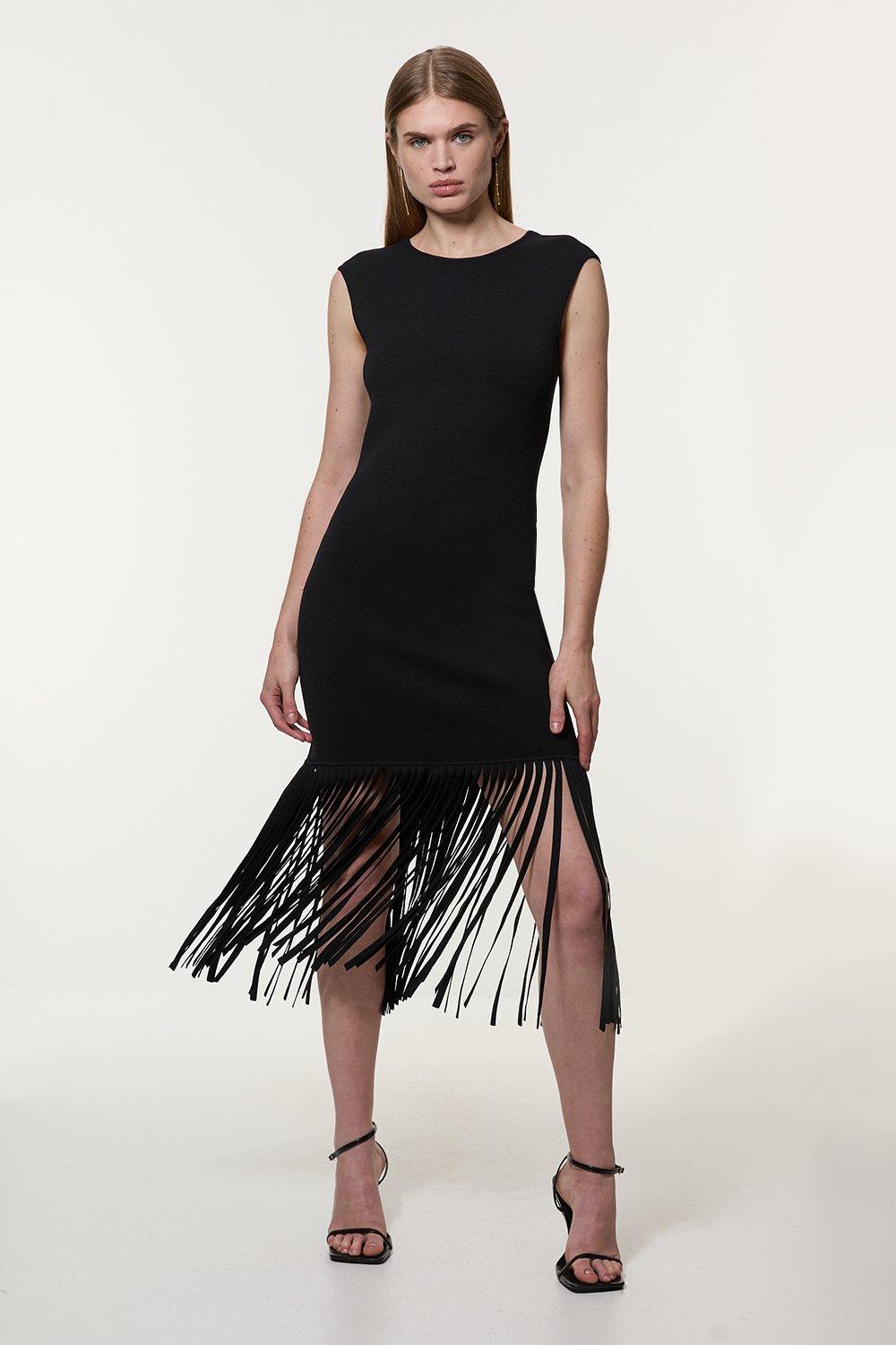 Black Tassel Dresses | Karen Millen US
