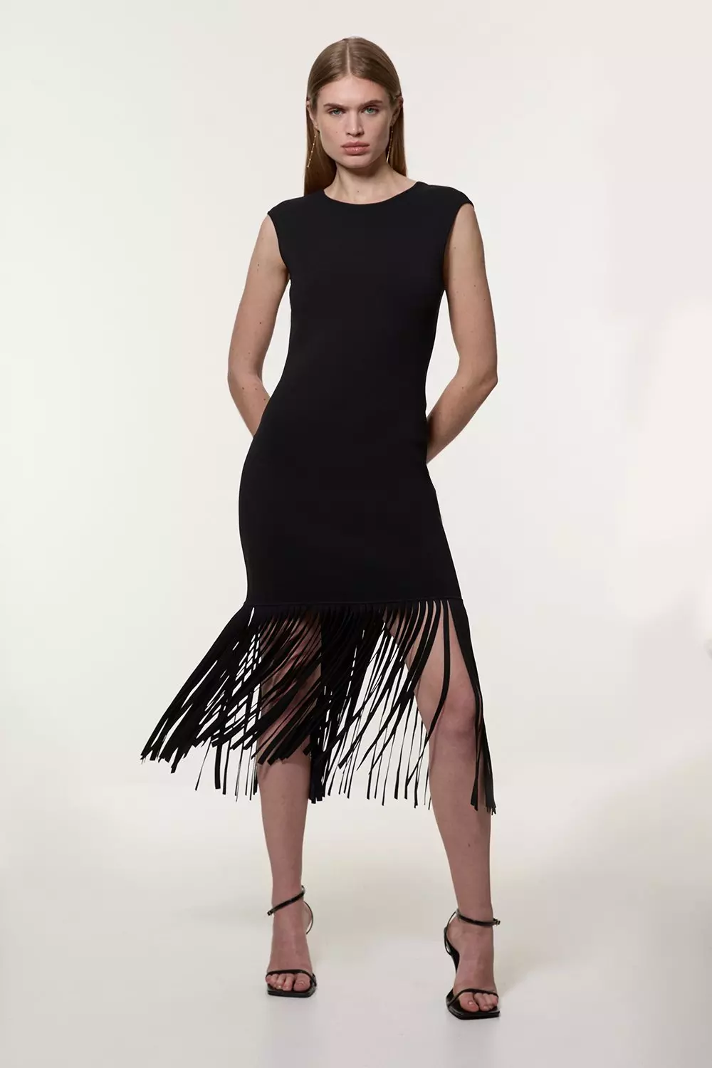 【Karen Millen】タッセル ニット ドレス bkk23058_black_xl?$