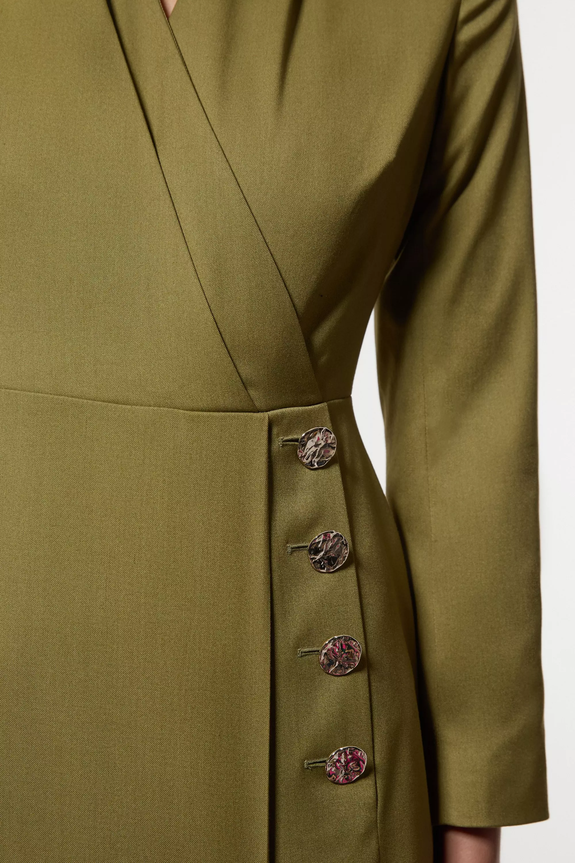 Moss Petite Soft Structured Tailored Wrap Blazer Dress alternative image