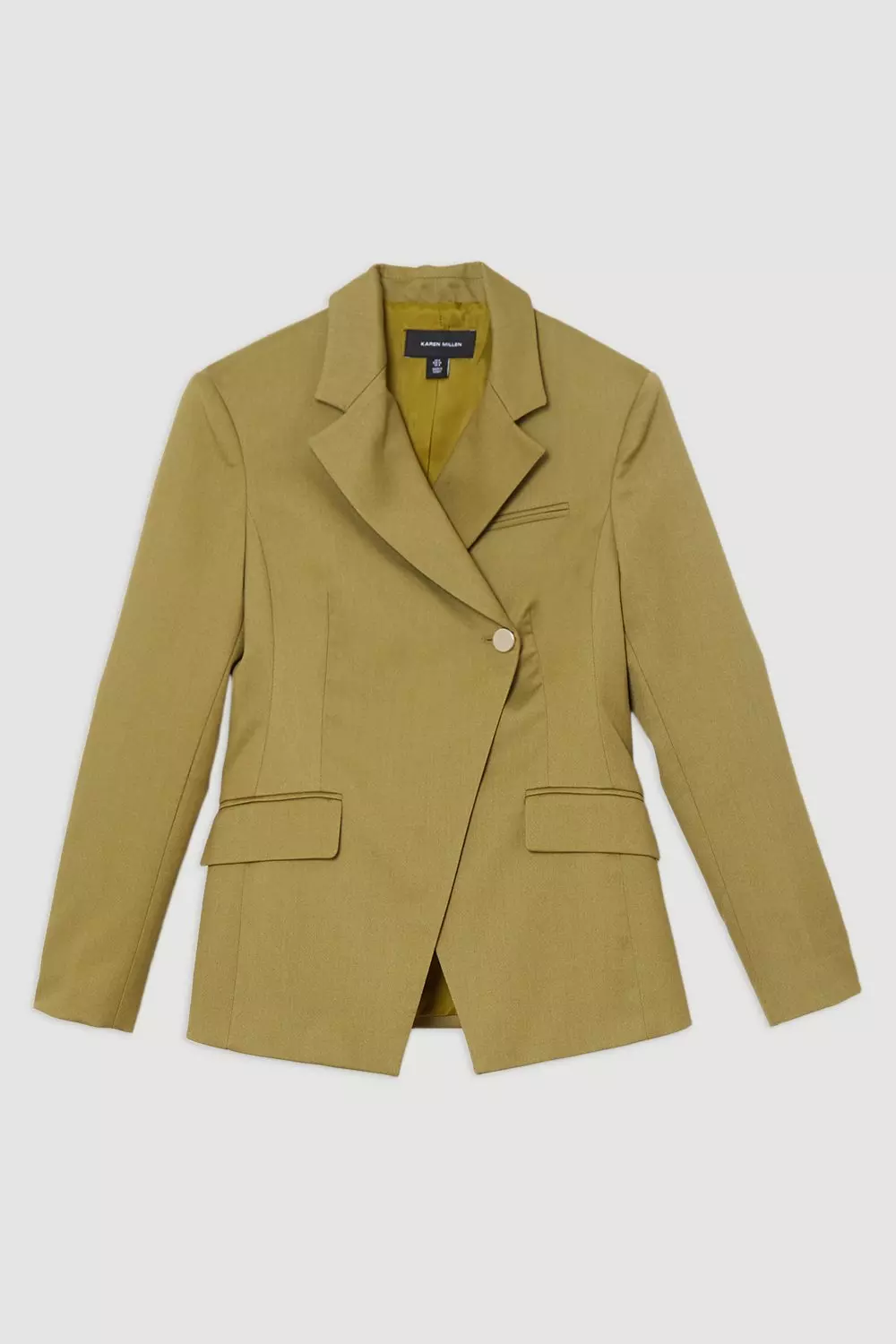 Soft Structured Asymmetric Tailored Single Breasted Blazer