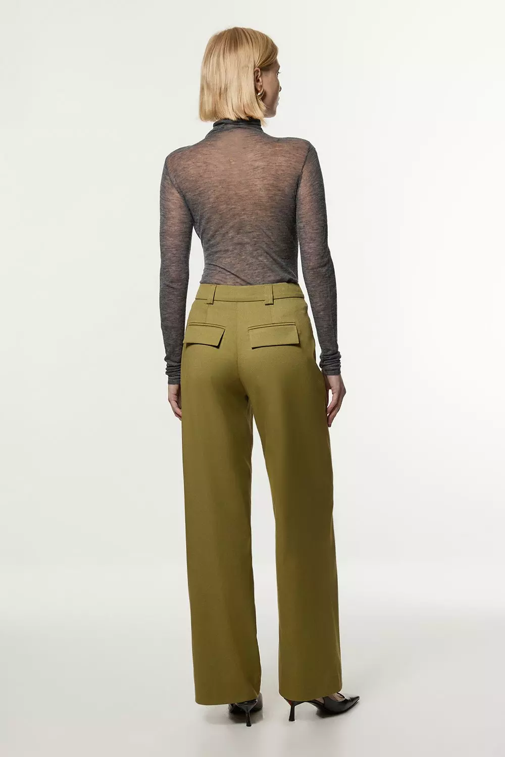 パンツ Msgm Wide Leg Tailored Trousers MSGM Sophisticated wide leg trousers | The Fashion Square