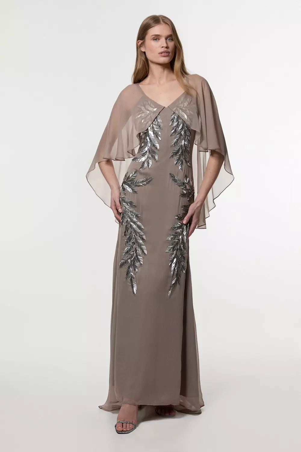 安心追跡付【KAREN MILLEN】ウォーターフォールヘムマキシドレス 安心追跡付【KAREN MILLEN】ウォーターフォールヘムマキシドレス