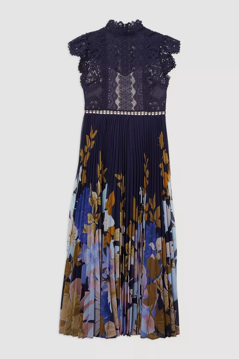 Lace Trailing Floral Ombre Woven Maxi Dress | Karen Millen