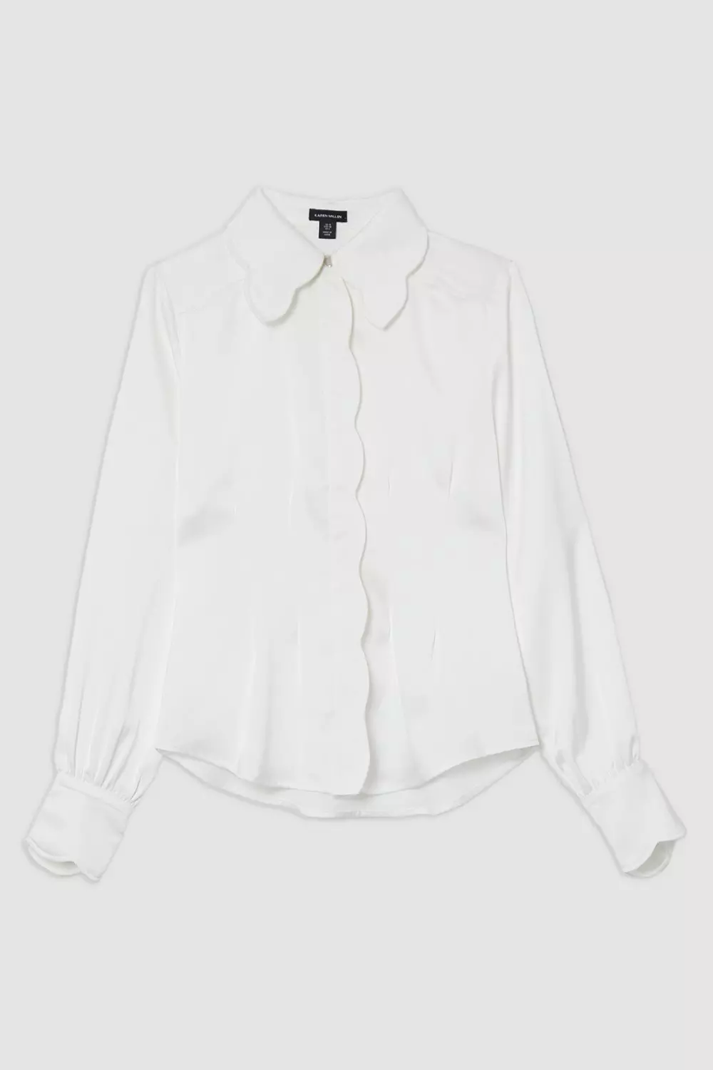 【美品】SCALLOPE EMBROIDERY OVERSIZE SHIRT UND SCALLOPE EMBROIDERY OVERSIZE SHIRT