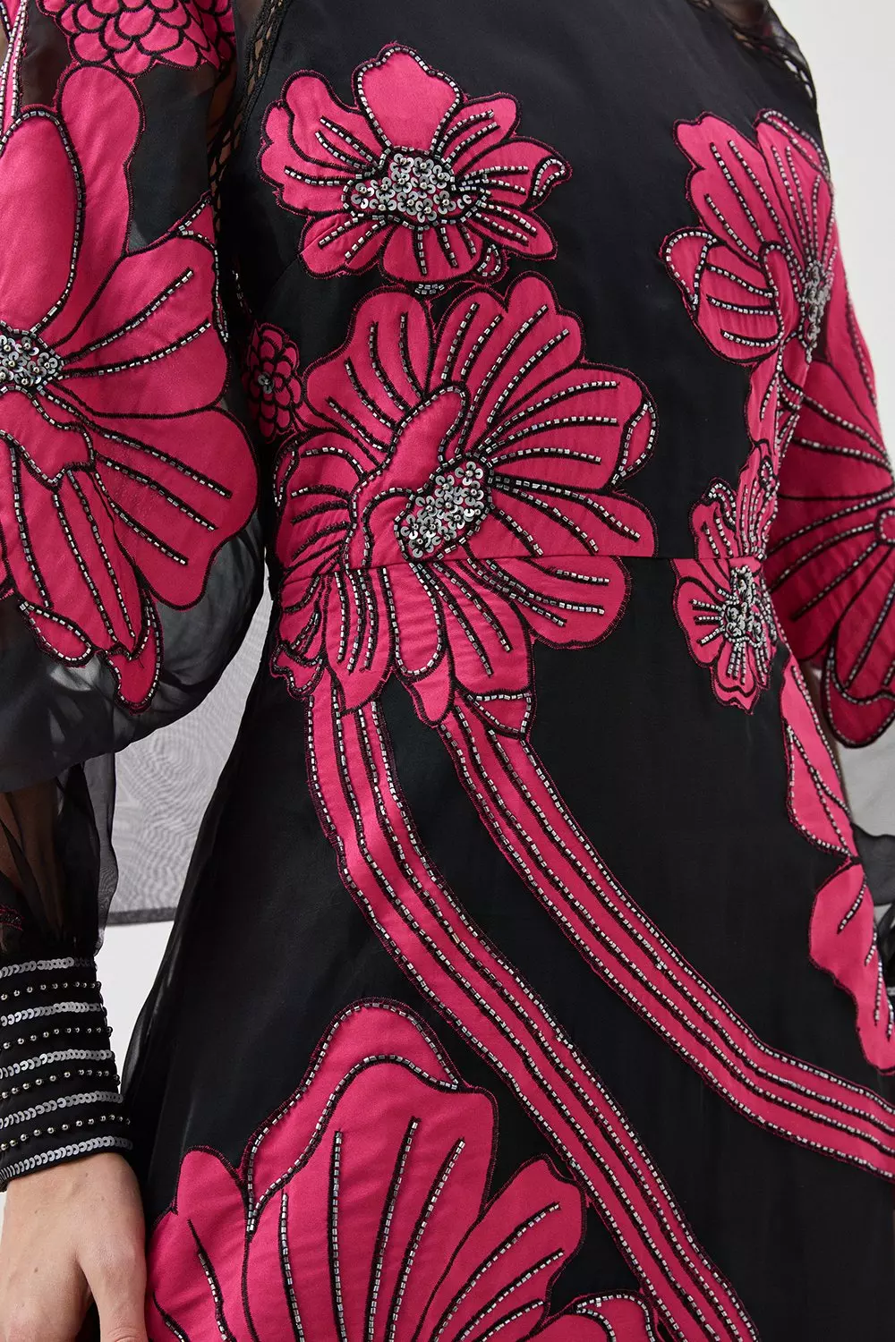 安心追跡【KAREN MILLEN】グラフィックフローラルマキシドレス ◇Karen Millen◇グラフィックフローラルマキシドレス