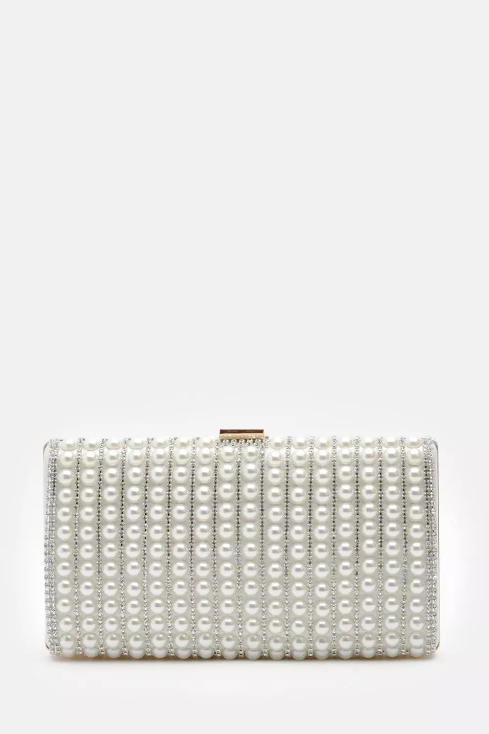 Ivory Pearl Embellished Clutch Bag alternative image