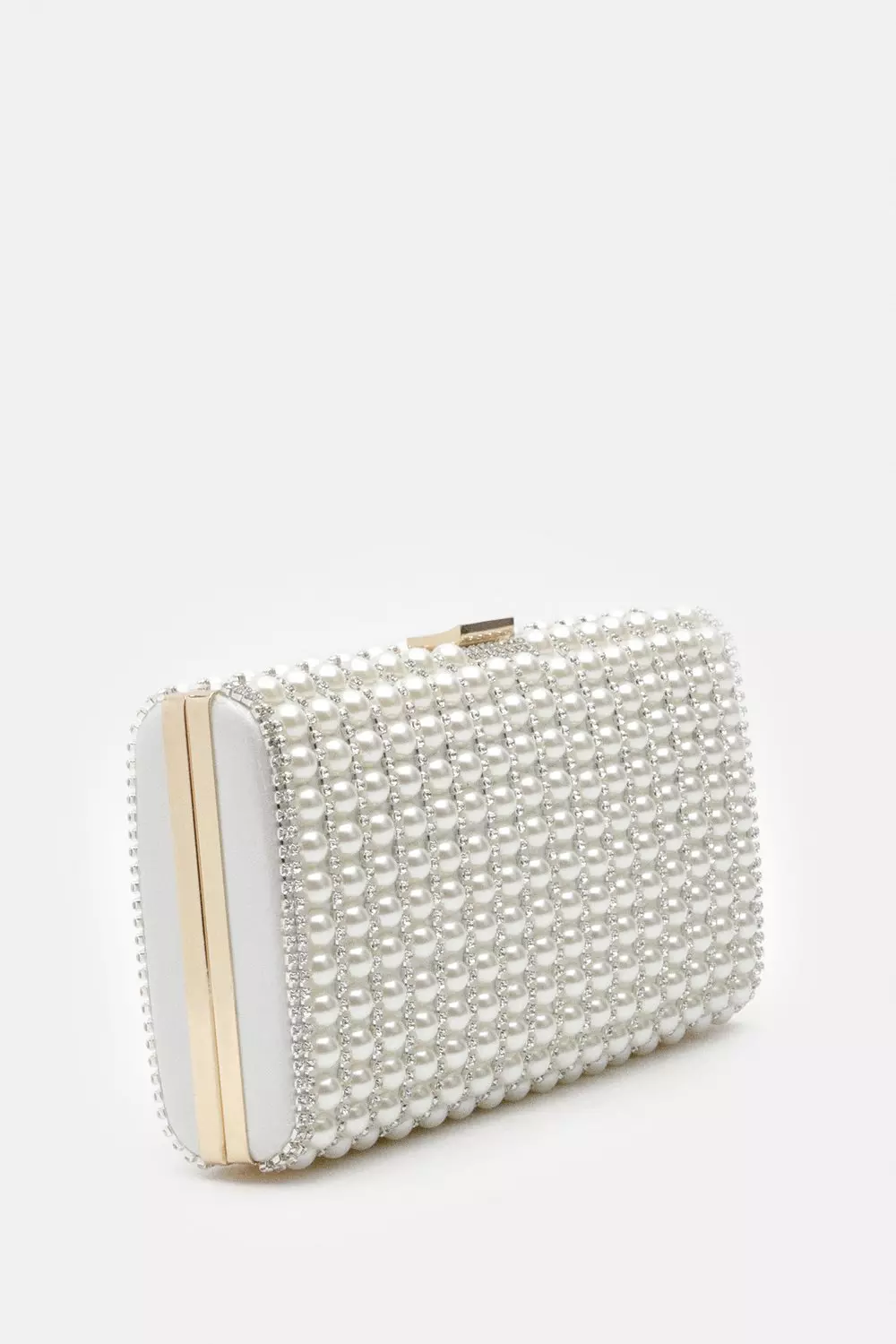 Ivory Pearl Embellished Clutch Bag alternative image