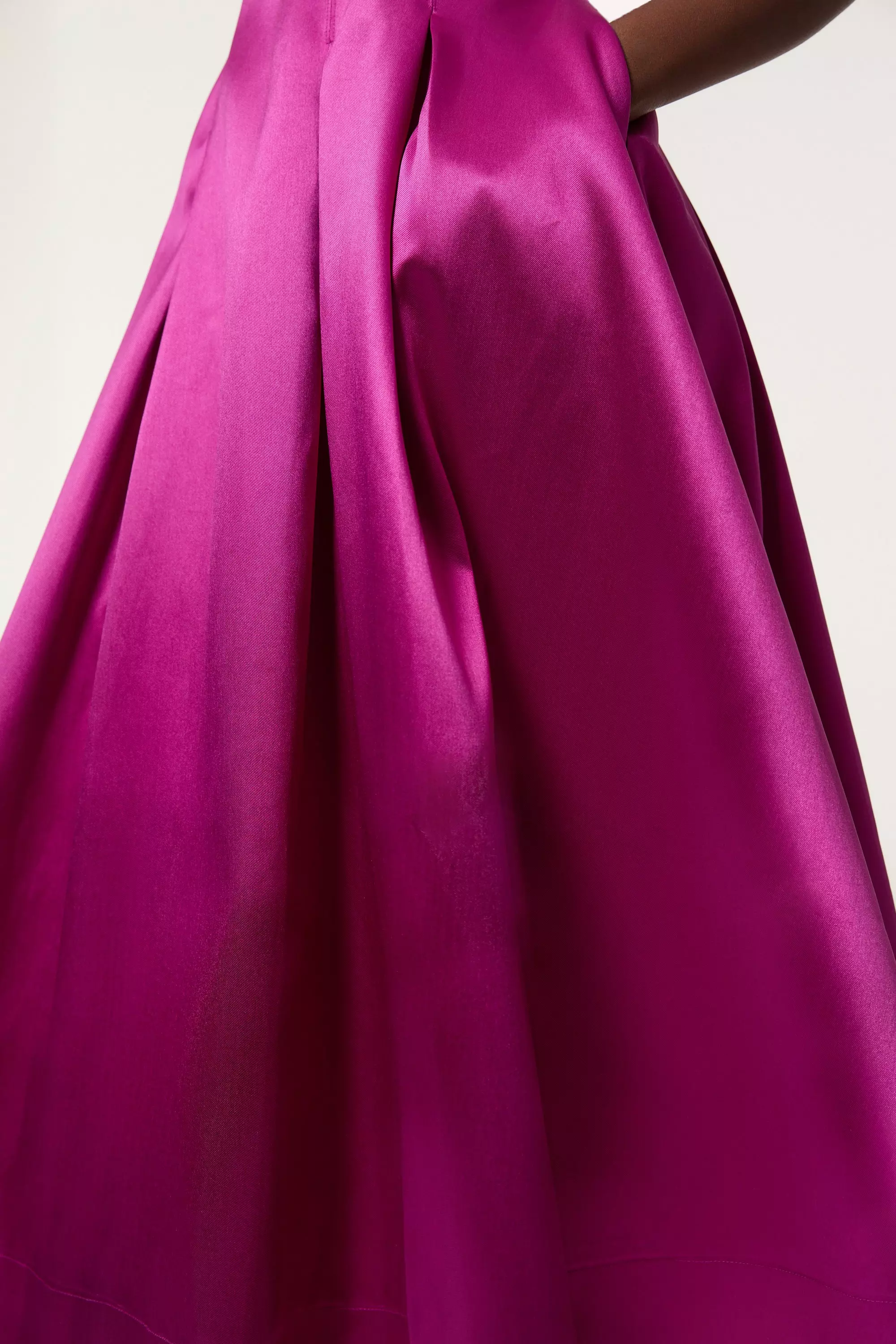 Twill Prom Woven Midi Dress | Karen Millen