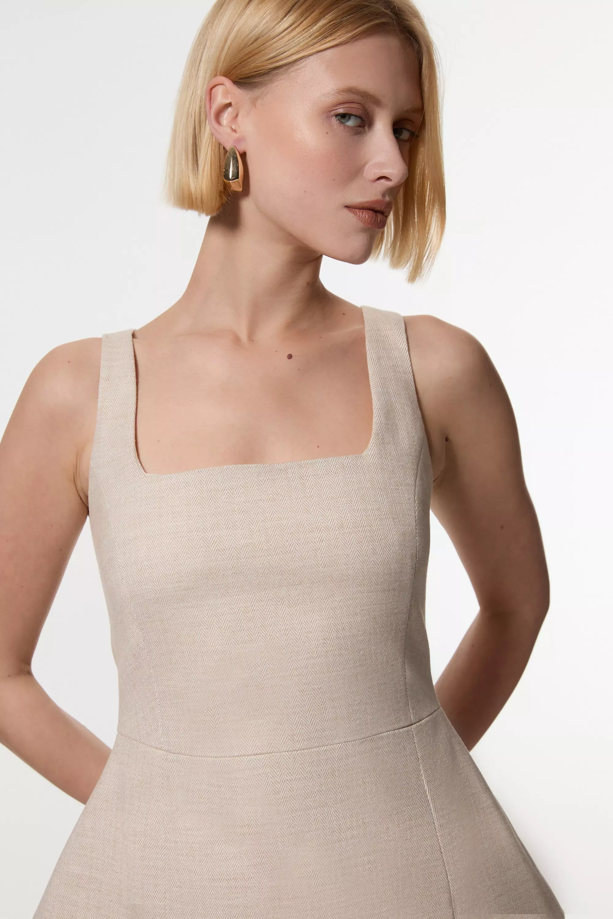 【Karen Millen】ヘリンボーン ワイドレッグ トラウザーズ bkk23143_natural_xl?pdp.template