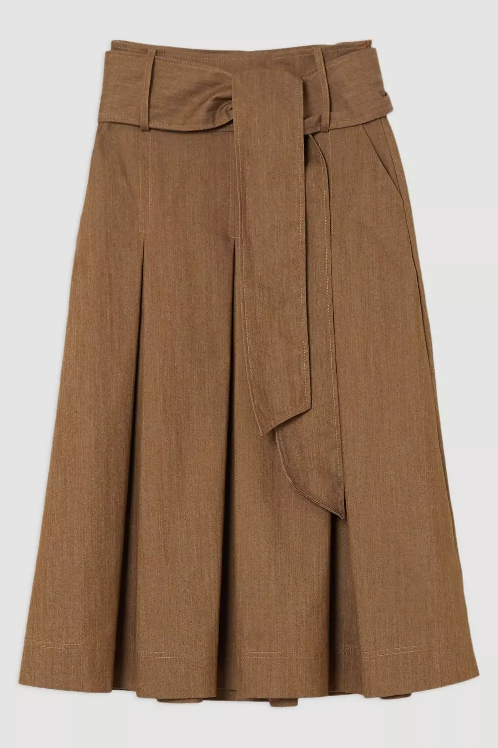 Tailored Full Skirted Belted Midaxi Skirt | Karen Millen