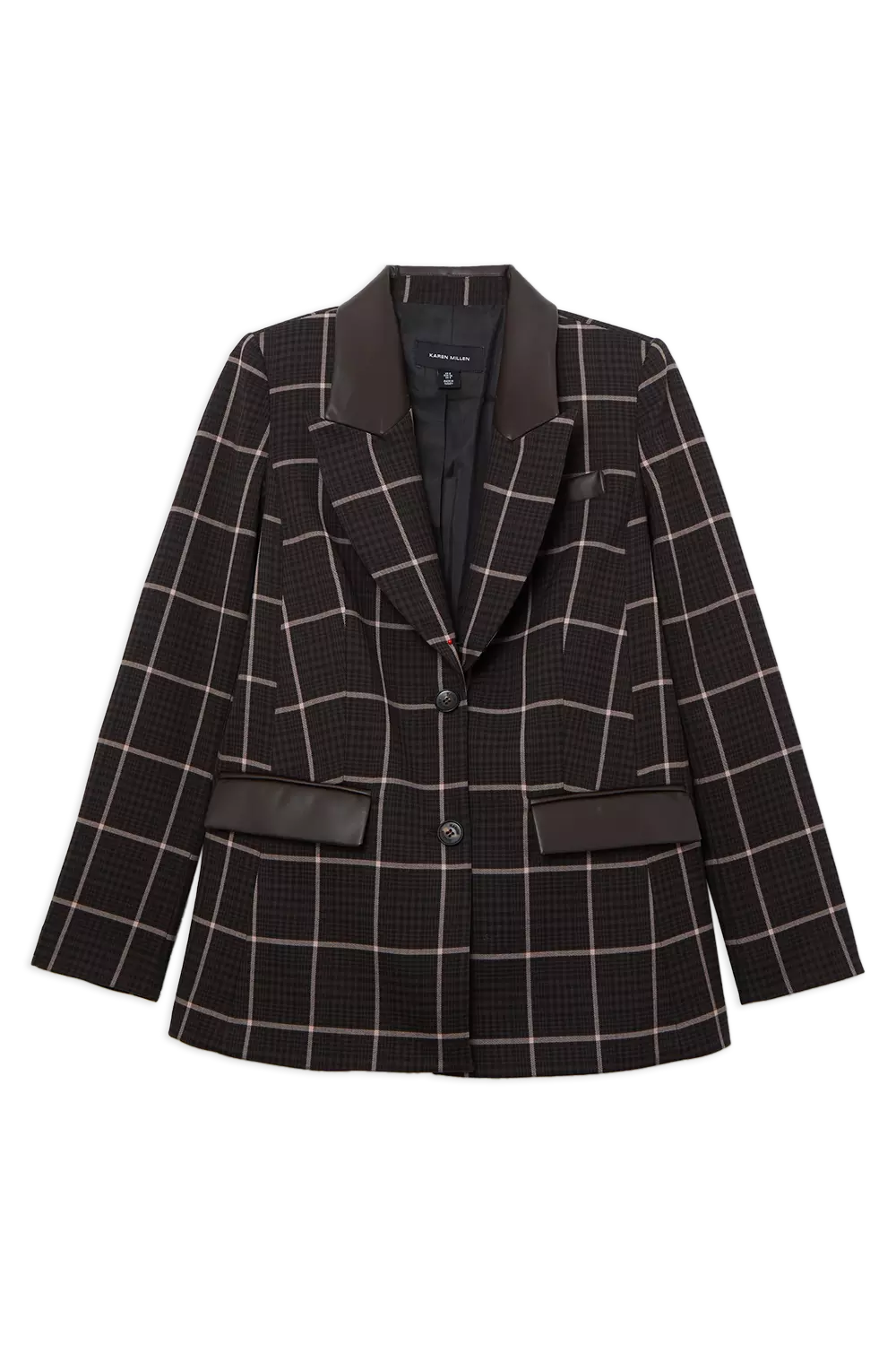 Petite check jacket outlet