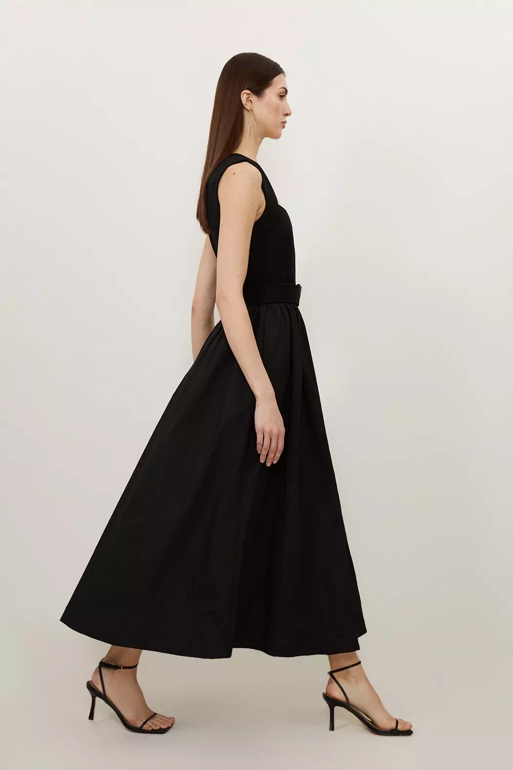 【Karen Millen】スクープネック ジャージーコットンドレス プチ Karen Millen】スクープネック ジャージーコットンドレス プチ
