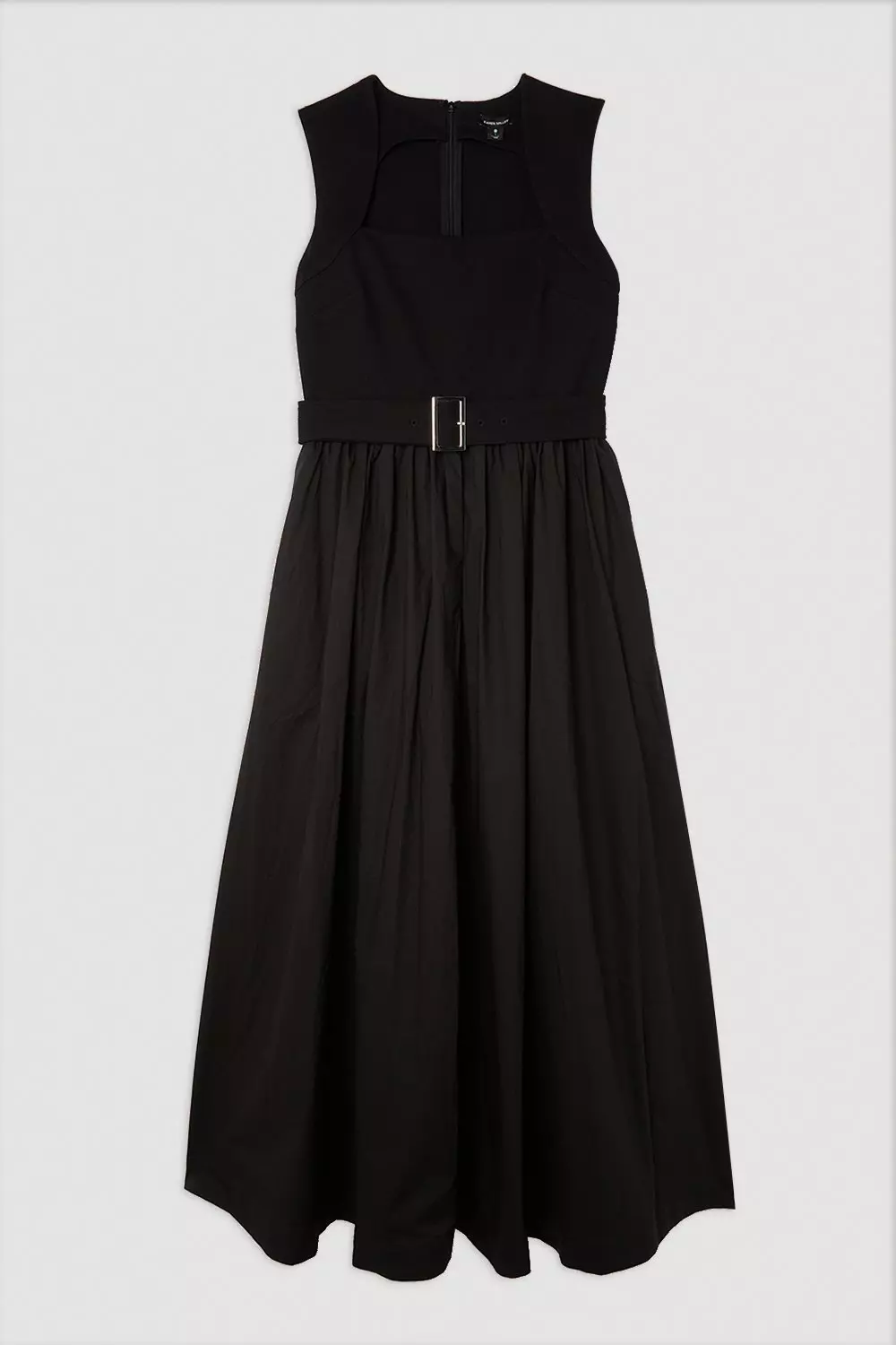 Petite Scoop Neck Jersey Cotton Mix Maxi Dress | Karen Millen