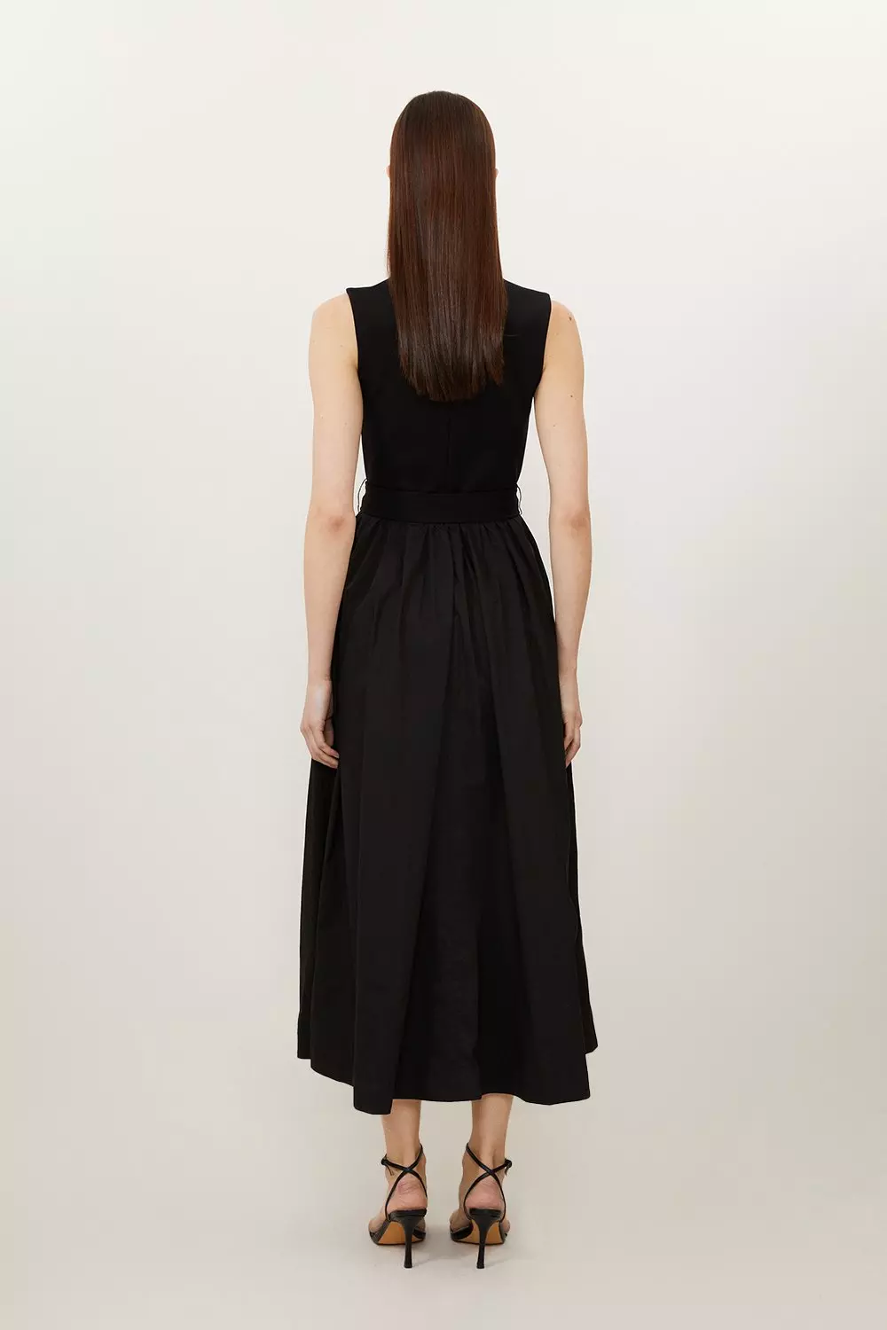 【Karen Millen】スクープネック コットンミックス ドレス Petite Scoop Neck Jersey Cotton Mix Maxi Dress | Karen Millen