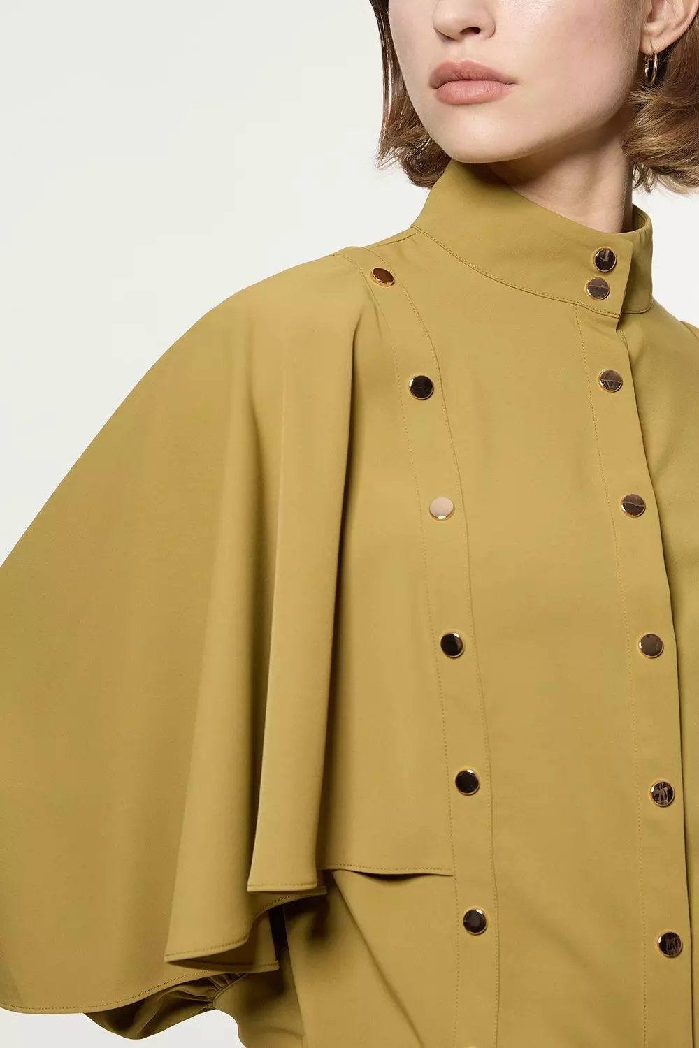 Studded Crepe Cape Sleeve Woven Blouse | Karen Millen