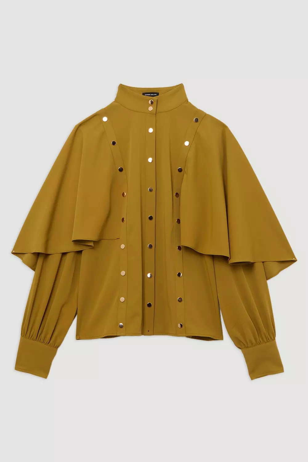 Studded Crepe Cape Sleeve Woven Blouse | Karen Millen