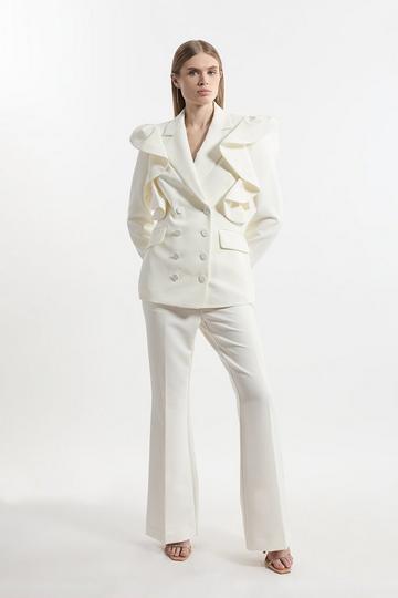 Tailored Kick Flare Trouser ivory