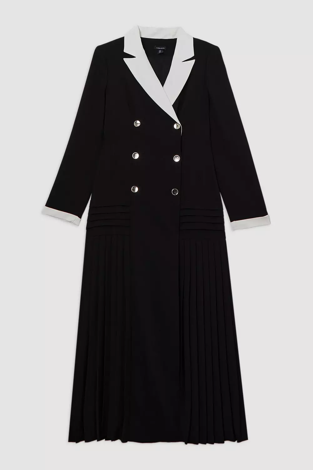 S ribbon dress pleats bk×wh bkk14929_black_xl?$