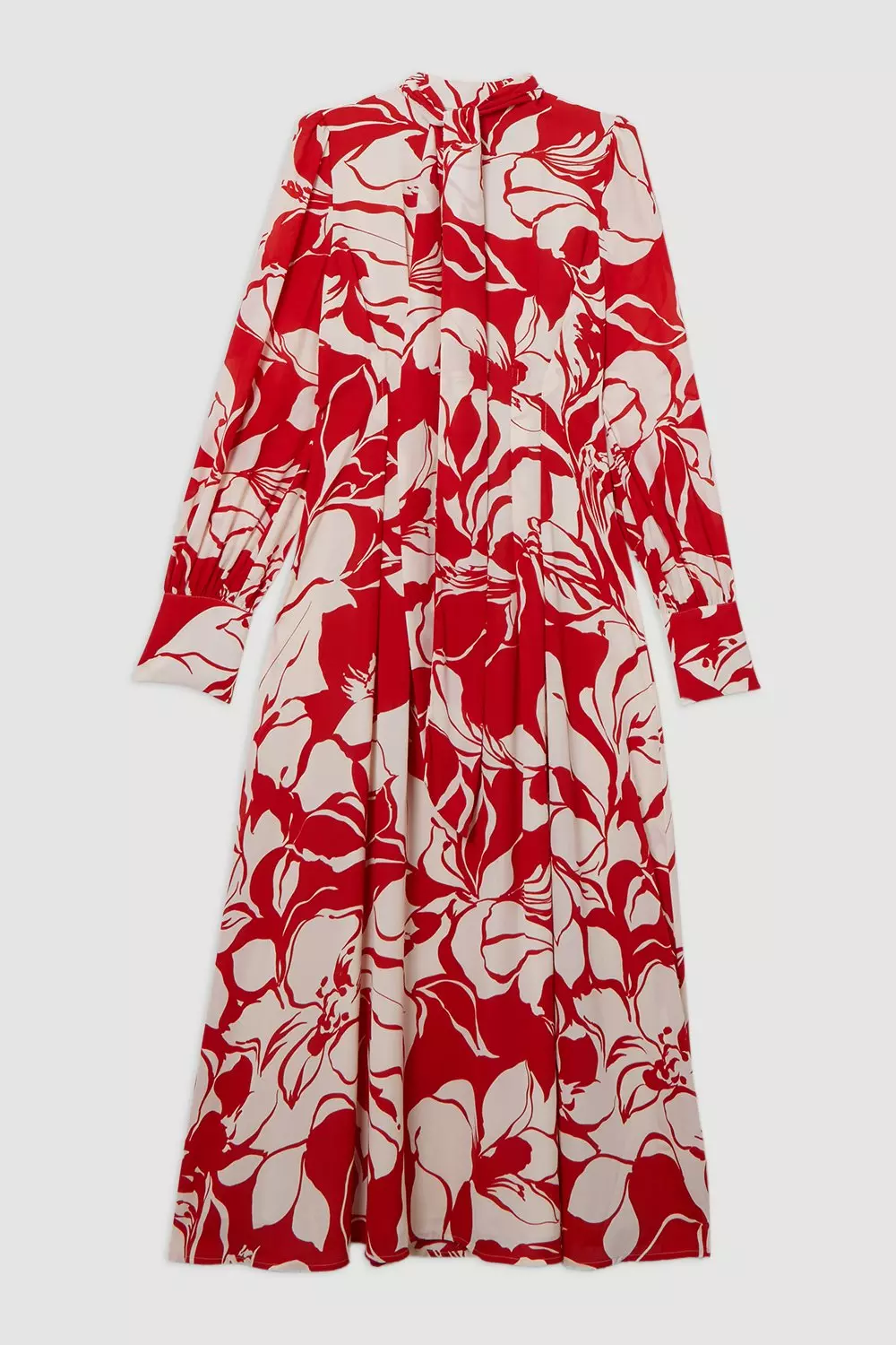 Printed Georgette Woven Tie Maxi Dress | Karen Millen