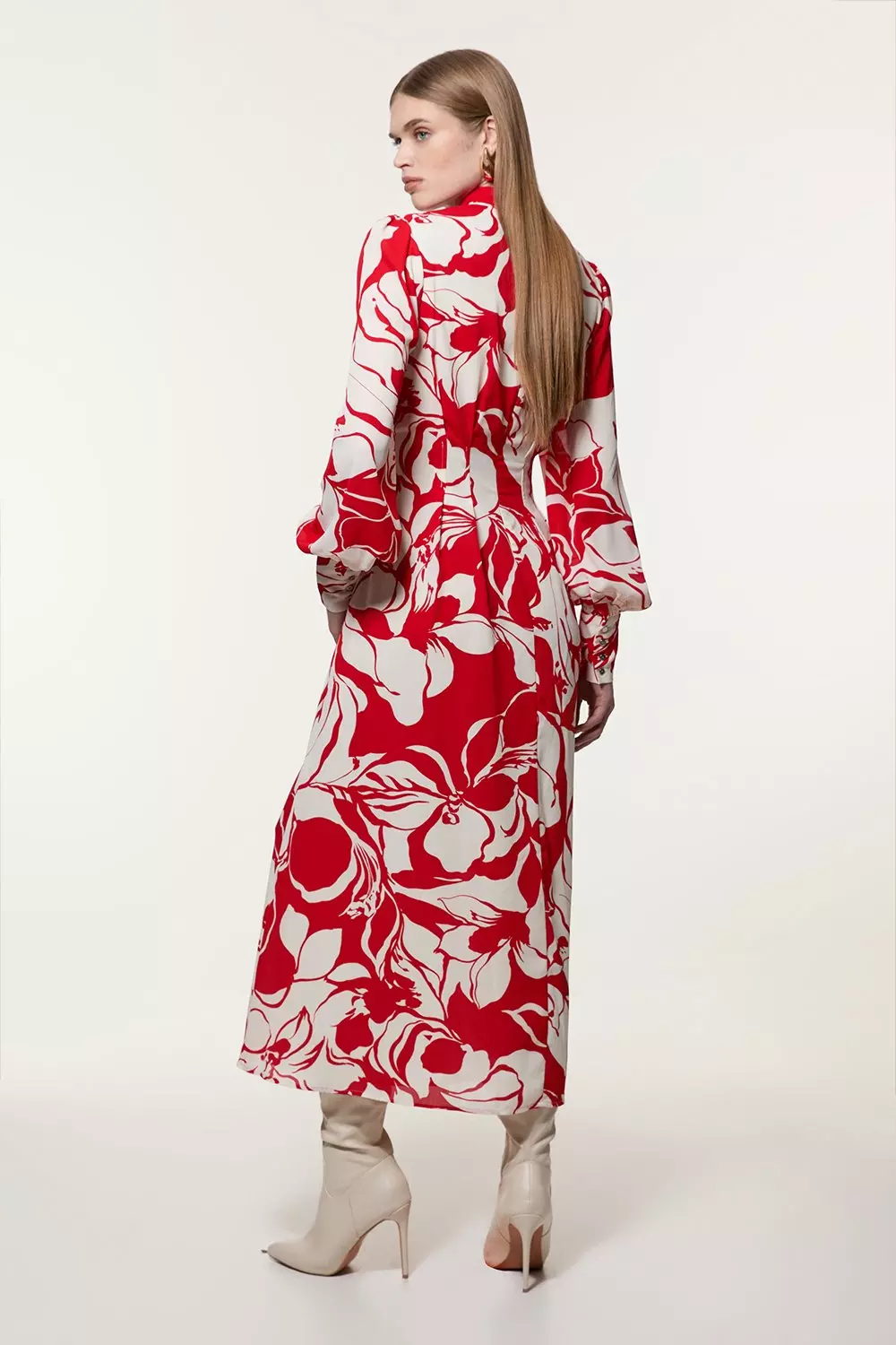 関送込【KAREN MILLEN】オーガンジーグラフィックマキシドレス KAREN MILLEN】ストライプ ブラック マキシ ドレス 関税込