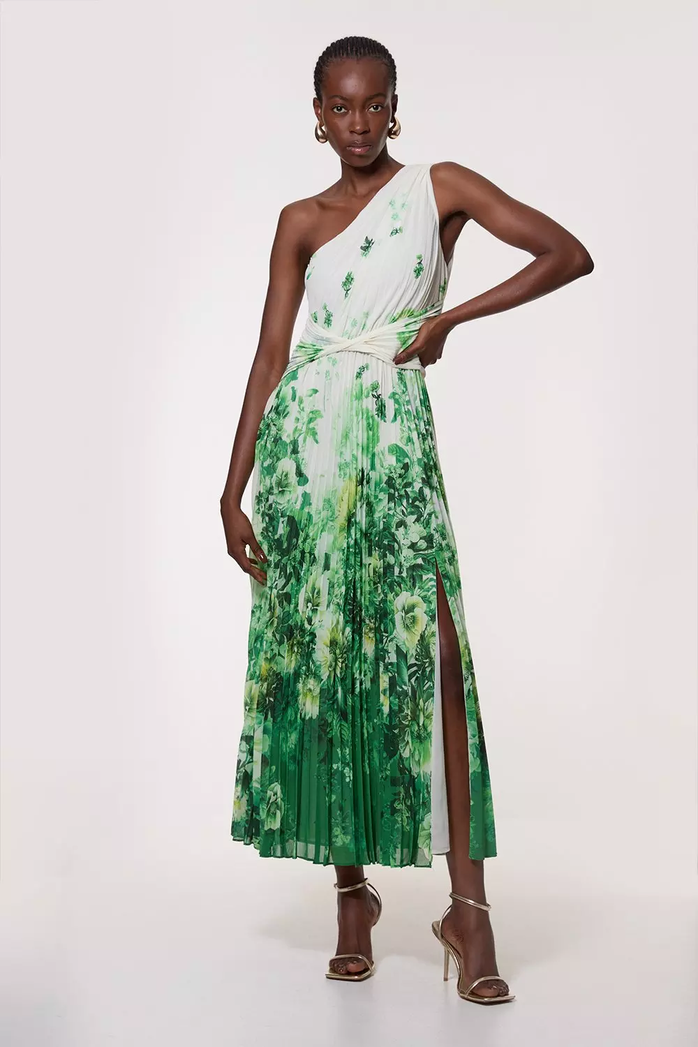 Karen Millen Tall Halter Neck Feather Sequin Detail Woven