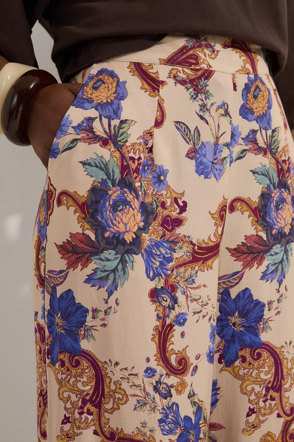 日本未入荷★Karen Millen パターン柄ワイドパンツ bkk23320_multi_xl?pdp.template