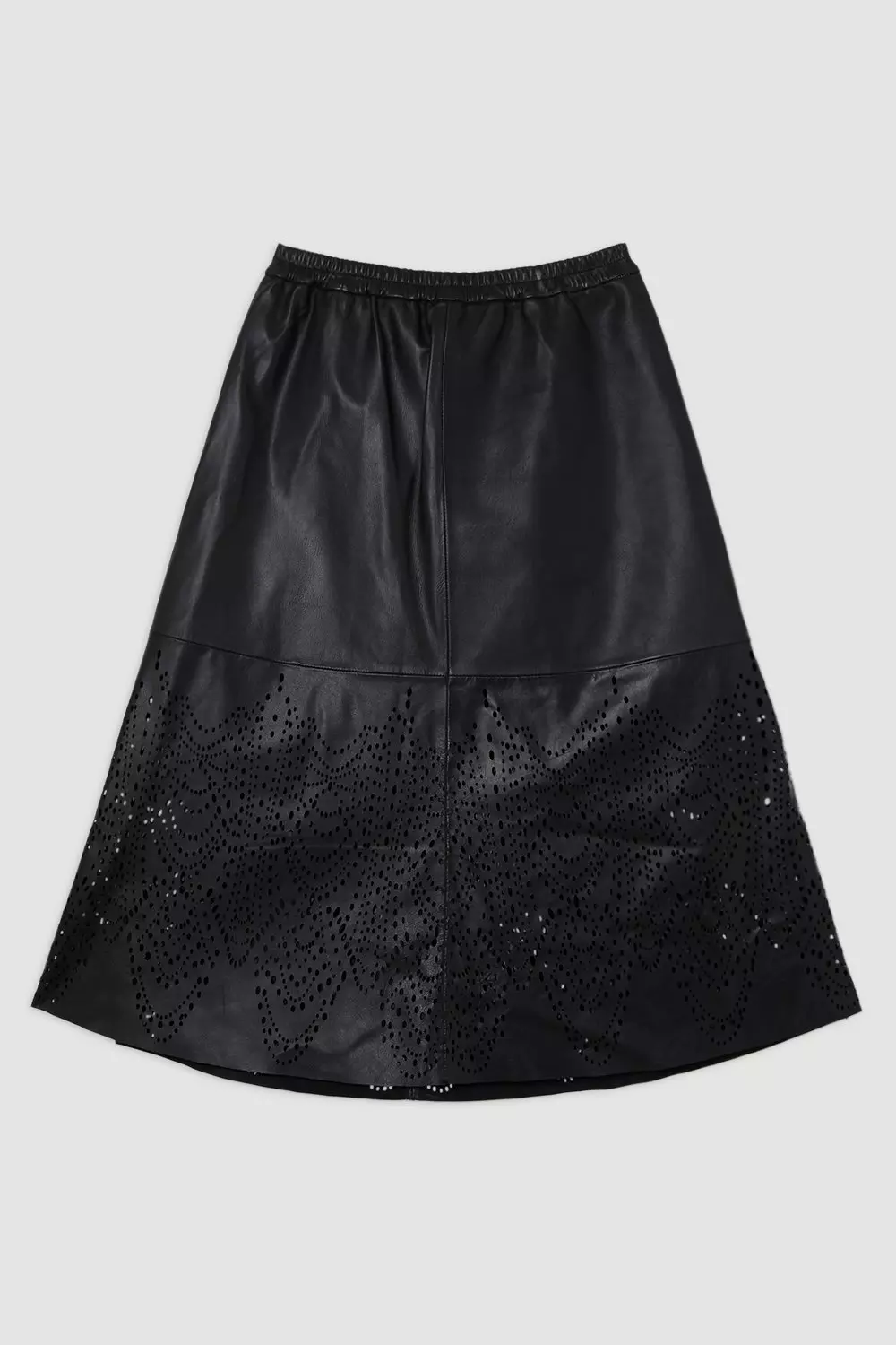 Black Amelia Graham Leather Cutwork Full Skirt alternative image