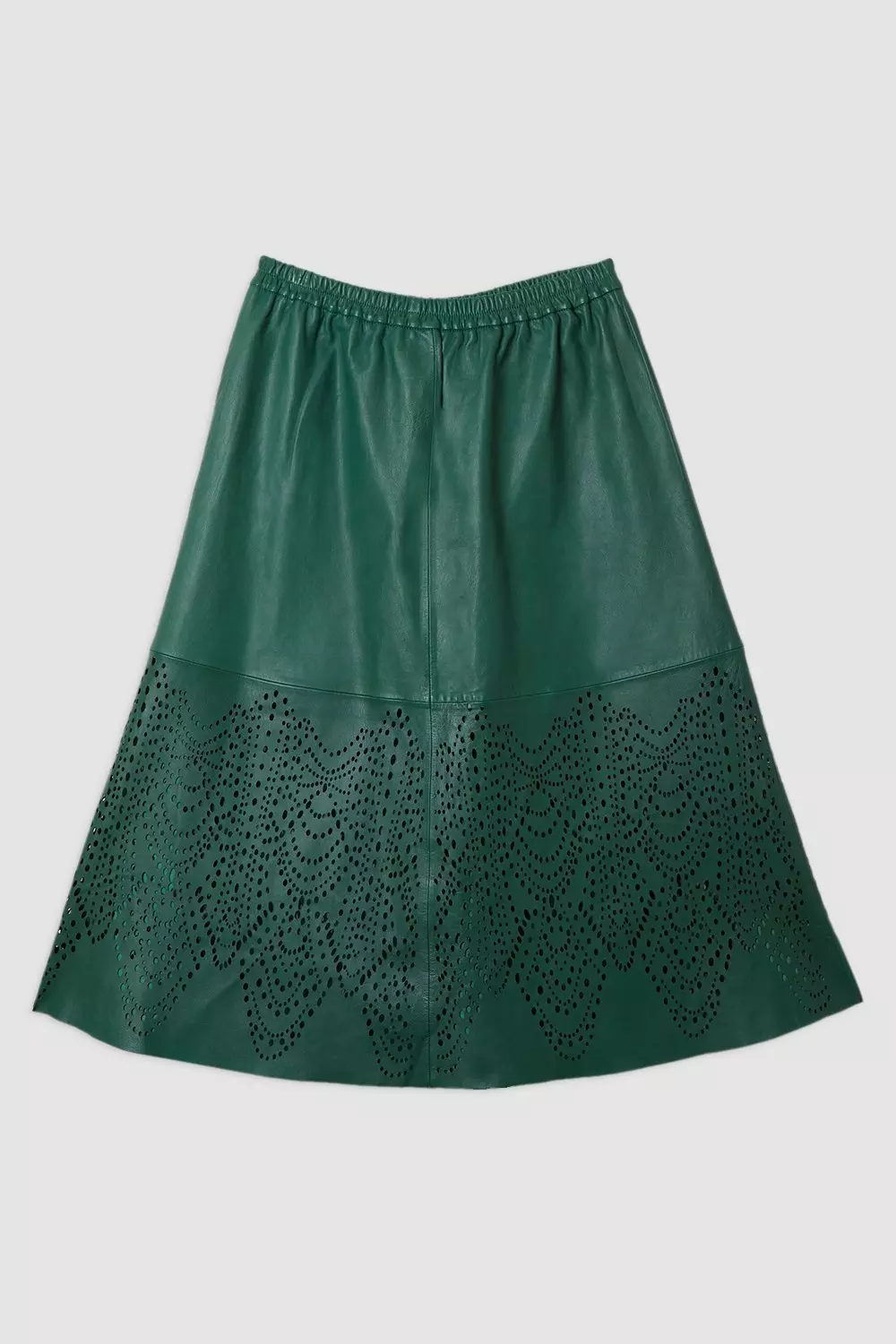 Black Amelia Graham Leather Cutwork Full Skirt alternative image