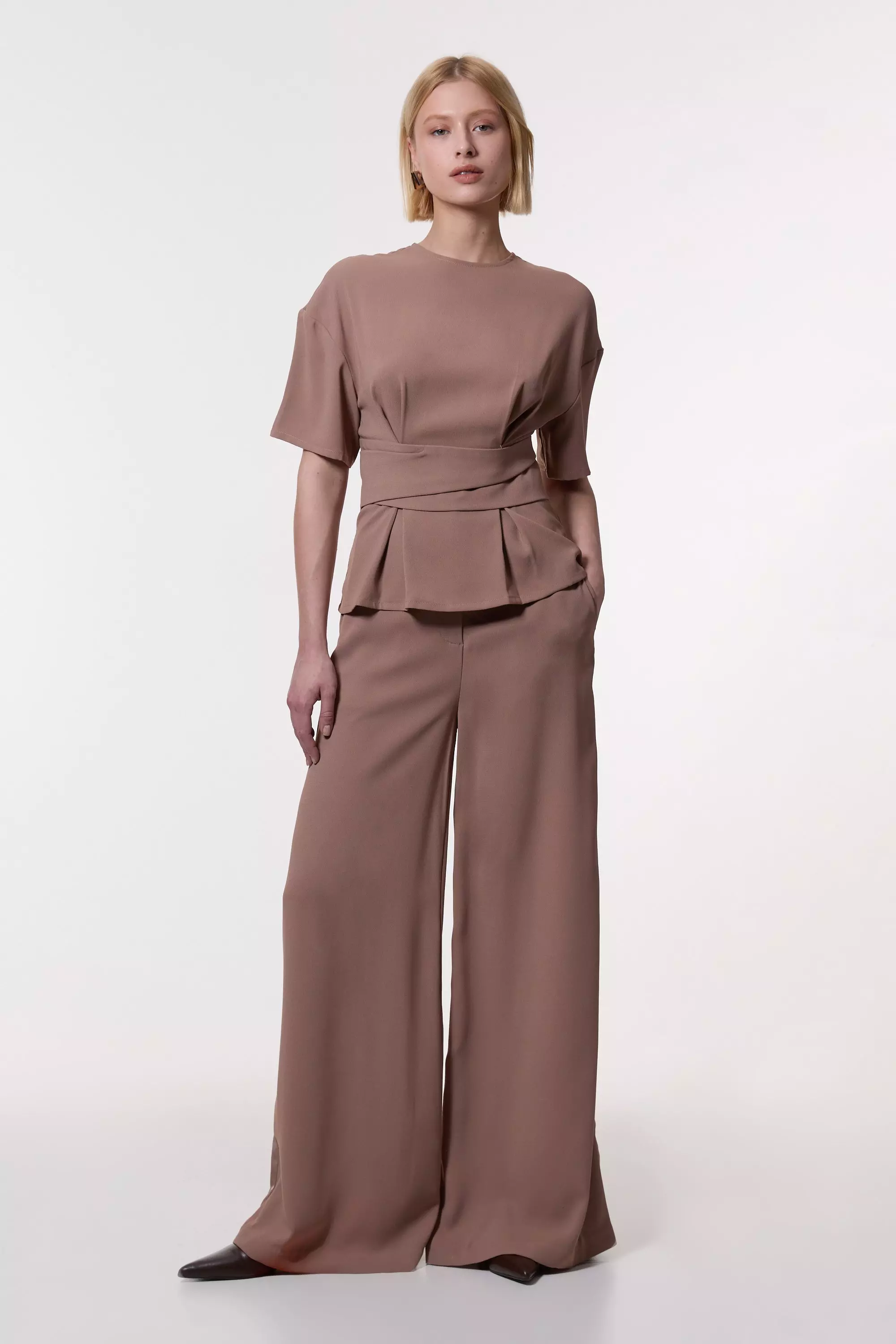パンツ Serena Bute Crinkled Satin Wide-Leg Trousers Serena Bute Wide Leg Trousers – SERENA BUTE