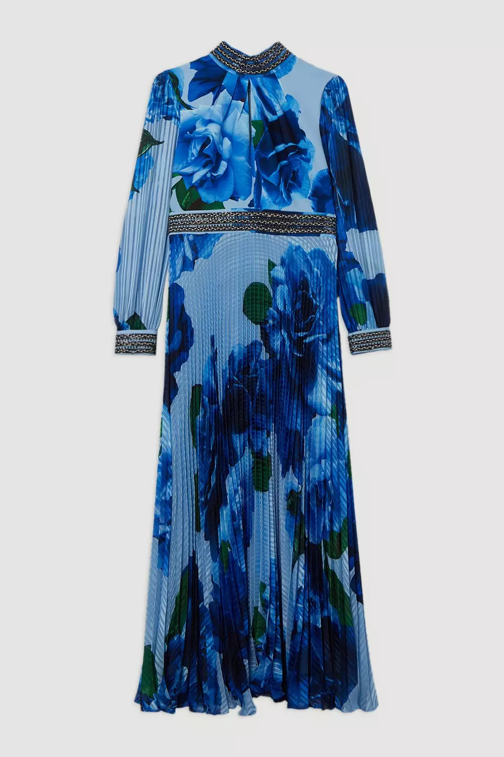 【KAREN MILLEN】ディアマンテトリム デリケートローズ ドレス Diamante Trim Delicate Rose Woven Maxi Dress | Karen Millen