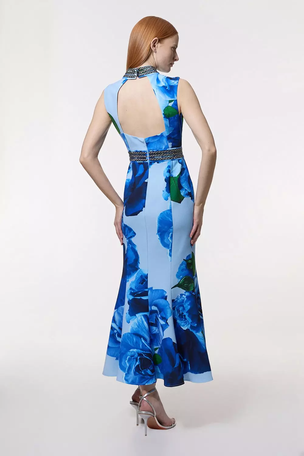 KAREN MILLEN* ディアマンテ トリム デリケート ローズドレス bkk17551_floral_xl?$
