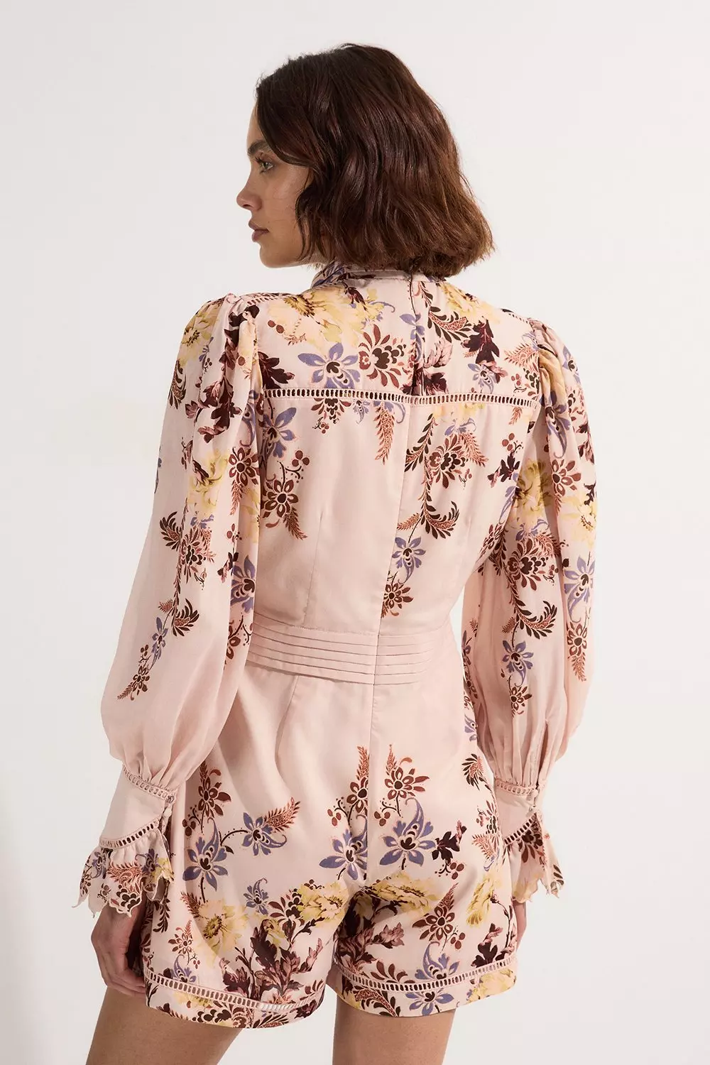 ★Karen Millen★ボイルフローラルボーダーウーブンプレイスーツ ☆Karen Millen☆ボイルフローラルボーダーウーブンプレイスーツ