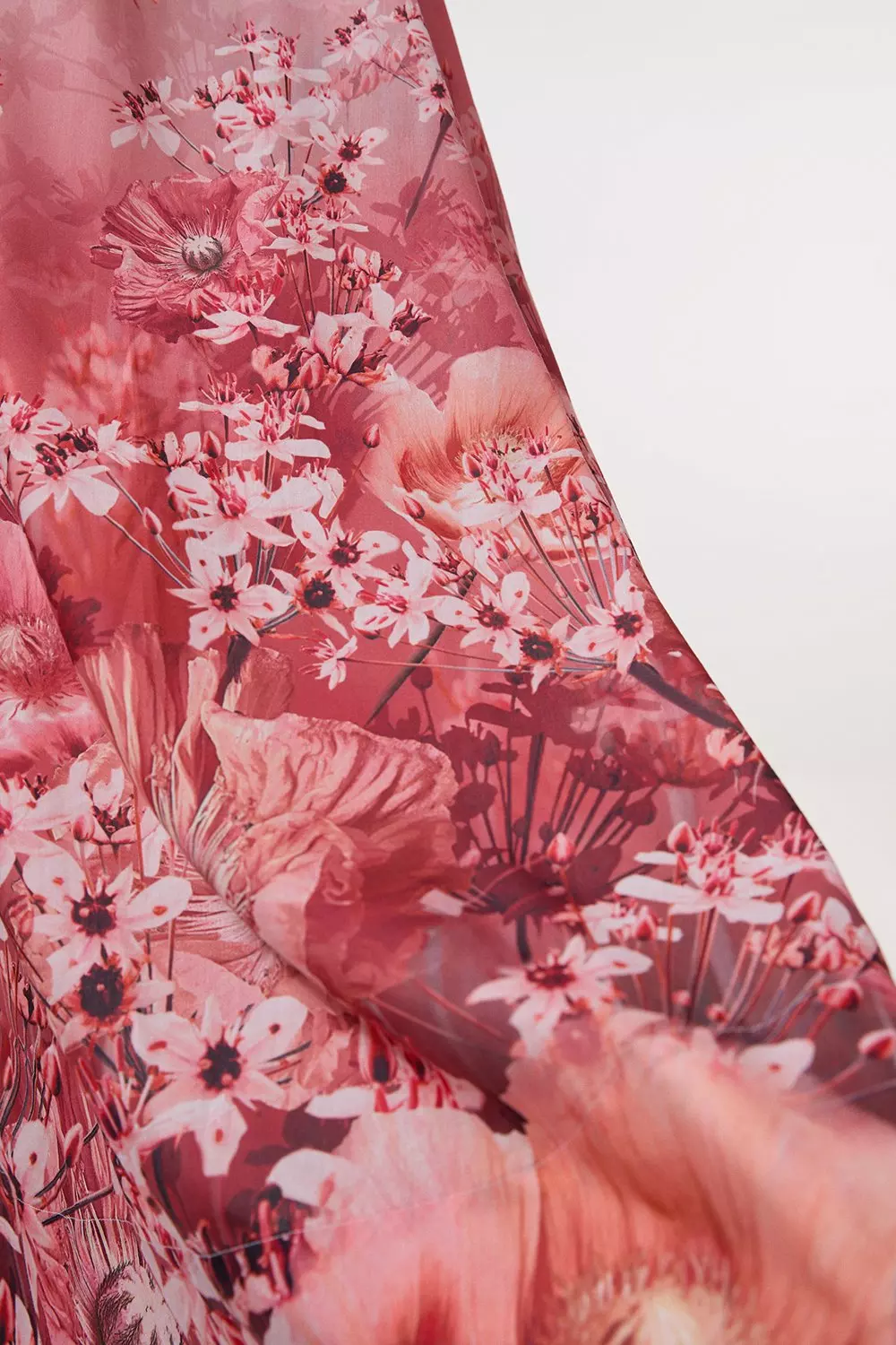 Trailing Floral Woven High Neck Maxi Dress | Karen Millen