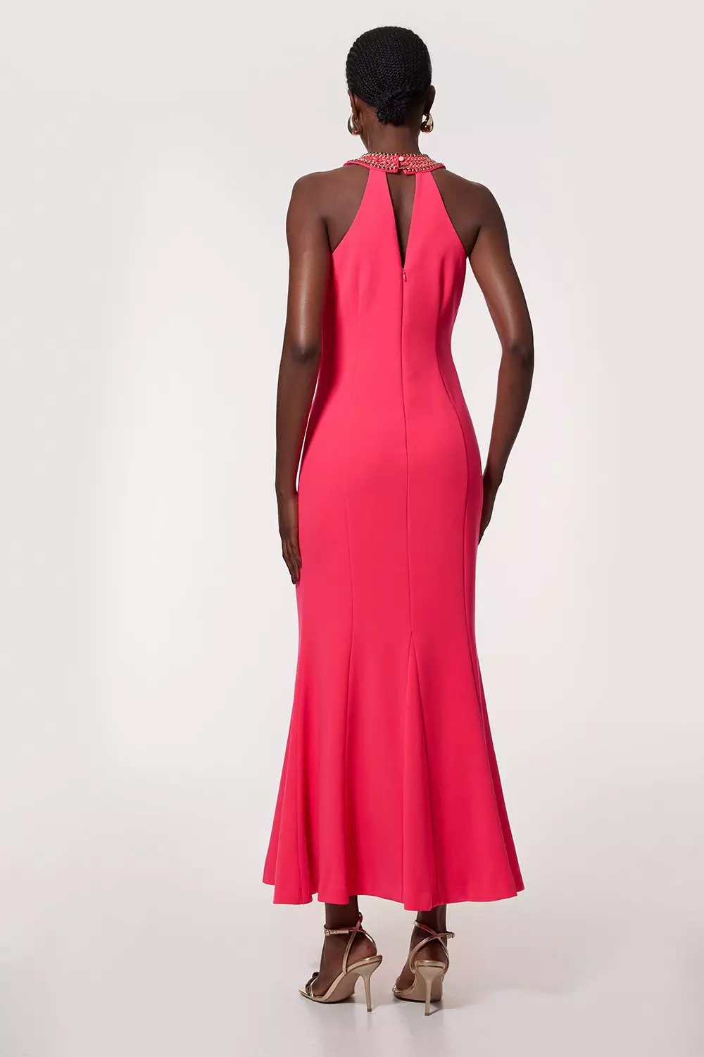 【KAREN MILLEN】バックルディテール☆ニットスリットスカート bkk19367_pewter_xl?pdp.template