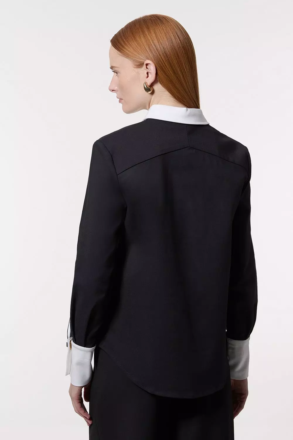 Mono Techno Cotton Woven Shirt With Gold Clasp alternative image