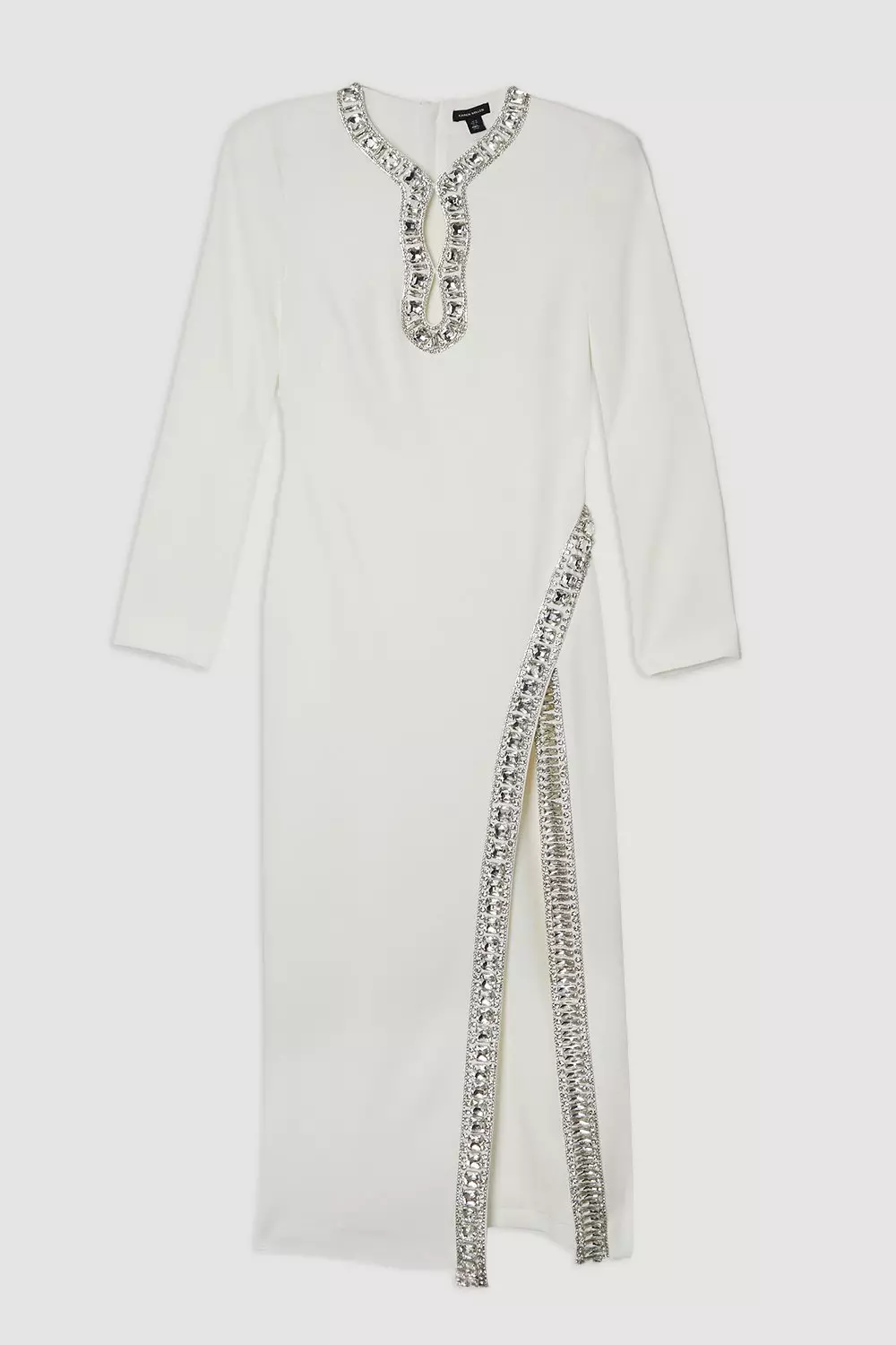 【KAREN MILLEN】カットアウトクリスタル装飾織りマキシドレス 日本未入荷☆Karen Millen レーストップマキシドレス