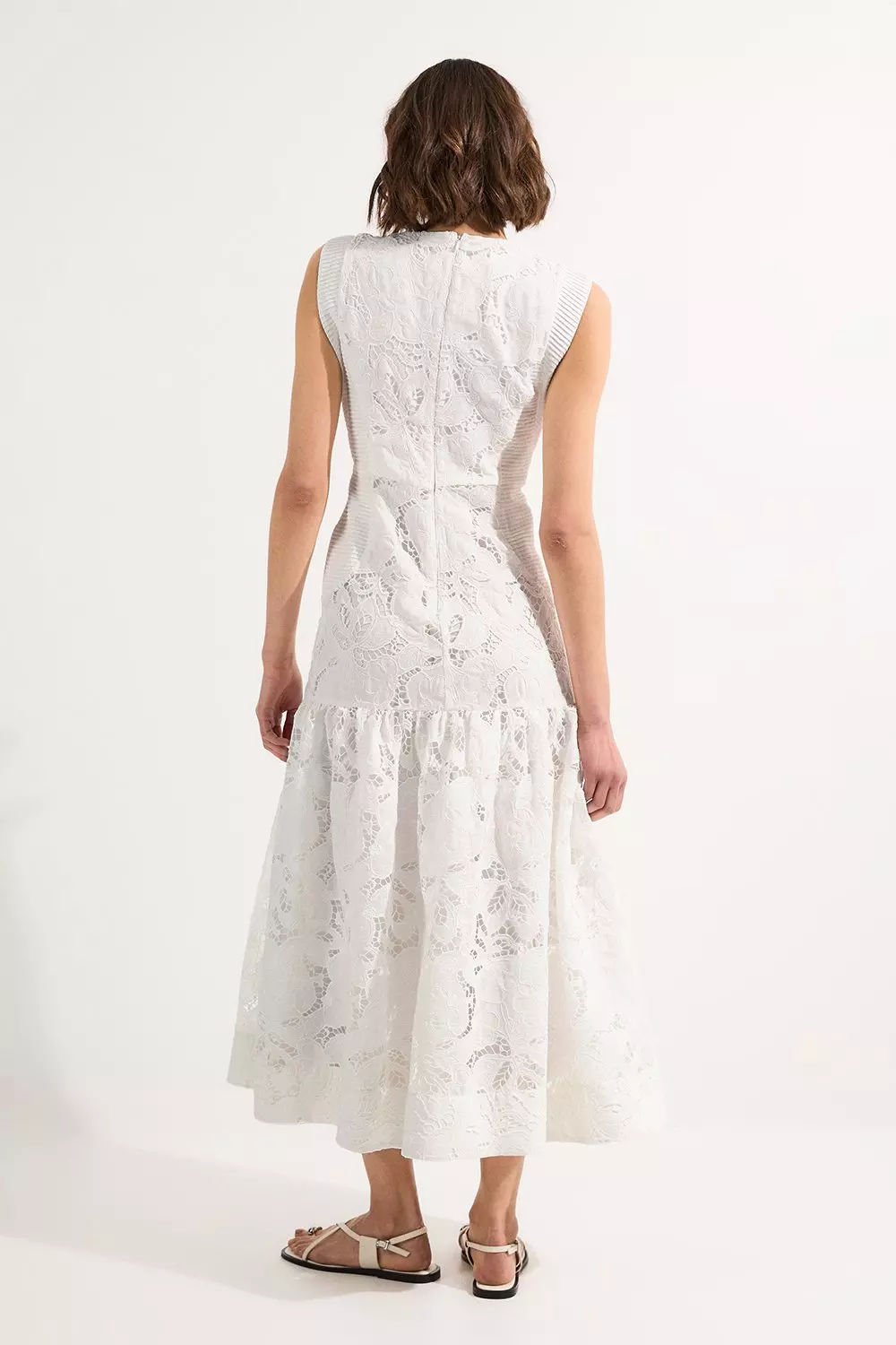 ★Karen Millen★ オーガンディネクタイネックミディドレス Karen Millen☆ネクタイネック ミディドレス 2色【英国発】