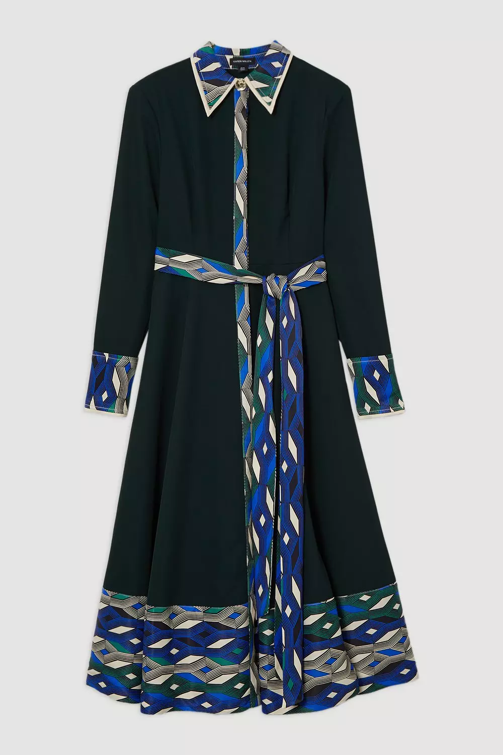 Amelia Graham Printed Twill Border Print Maxi Dress | Karen